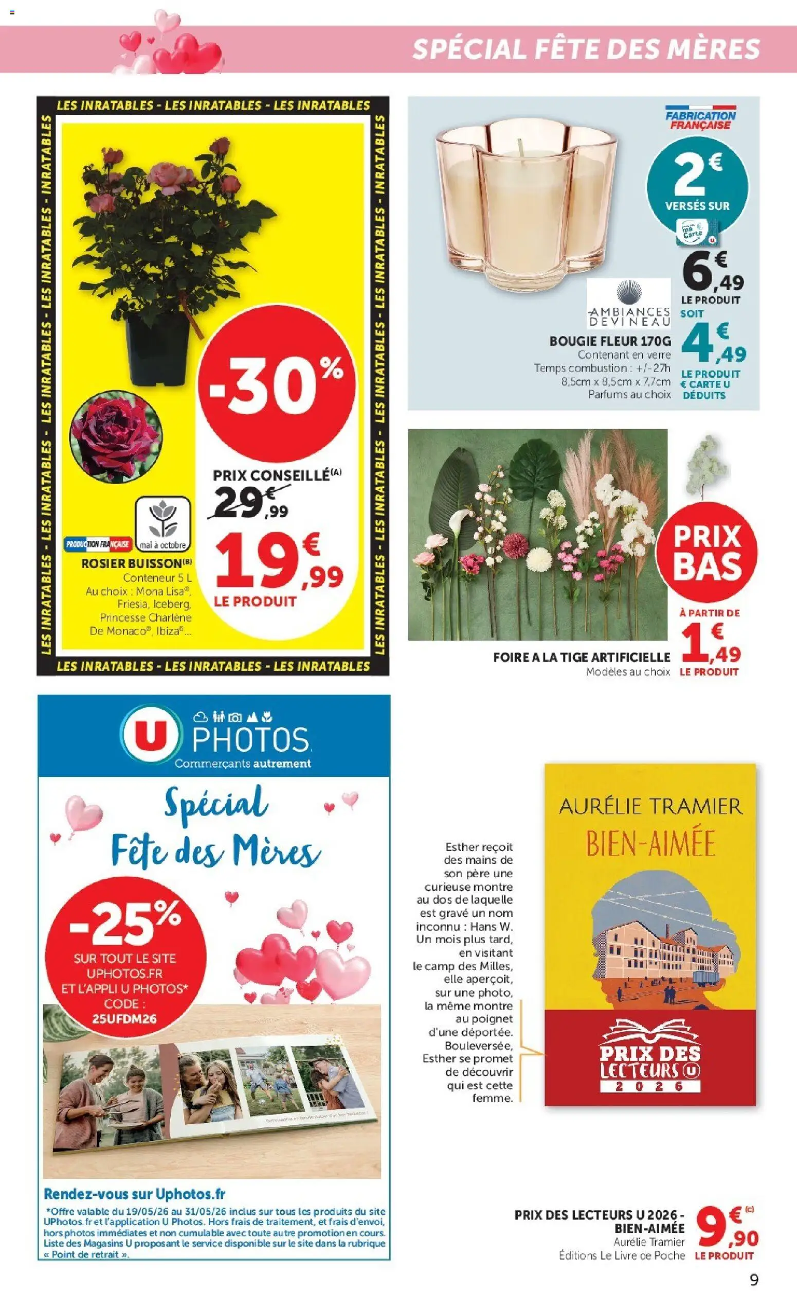 {H1} | Page: 9 | Produits: Montre, Rosier, Livre