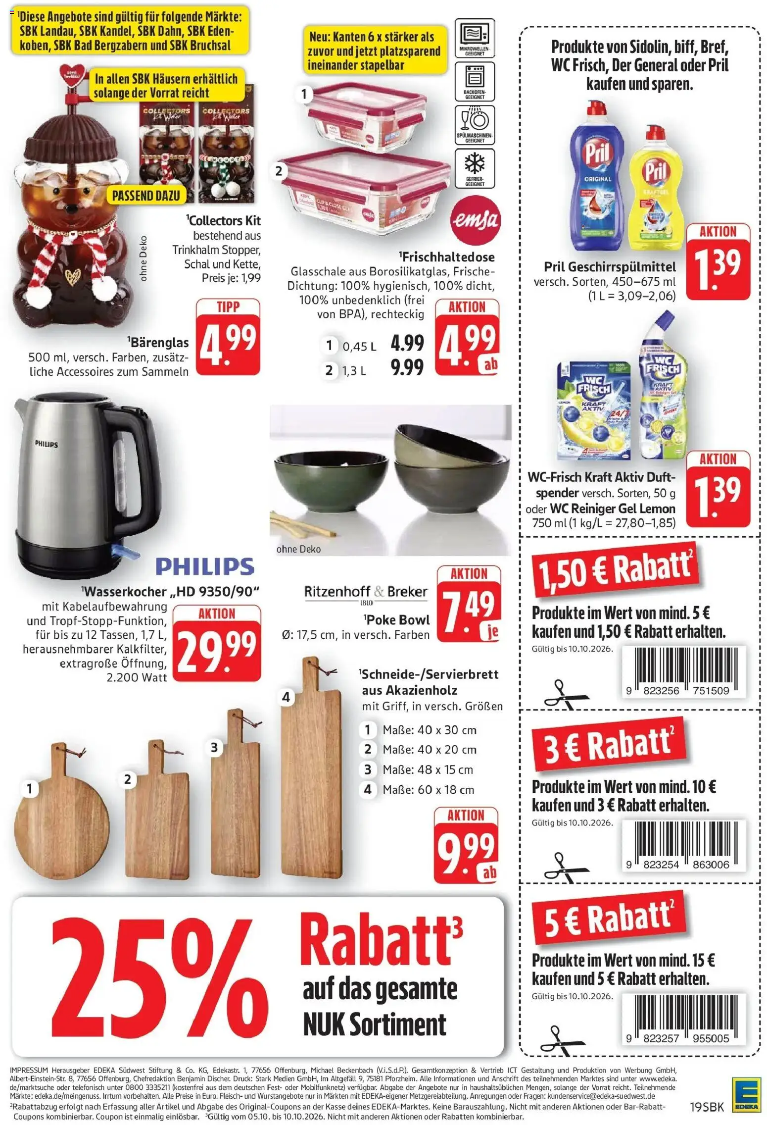 Edeka Prospekt Walldorf (ab 05.10.2026) » Angebote Online | Seite: 21 | Produkte: Duft, Backofen, Pril, Schal
