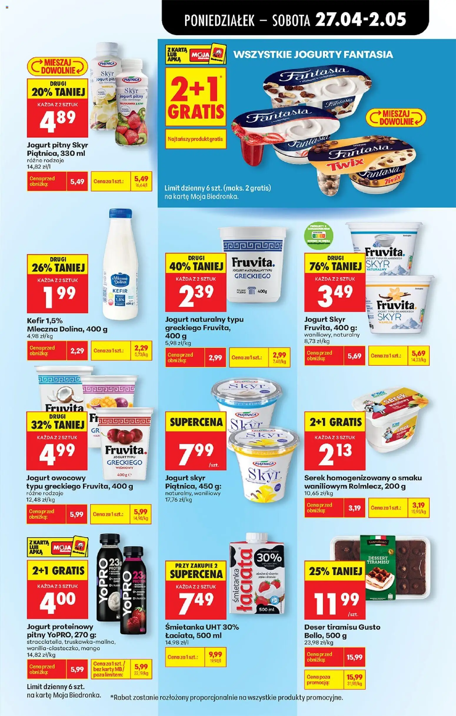 Biedronka gazetka od poniedziałku od 27.04.2026 | Strona: 61 | Produkty: Syrop, Napoje, Sprite, Napój energetyczny Be Power
