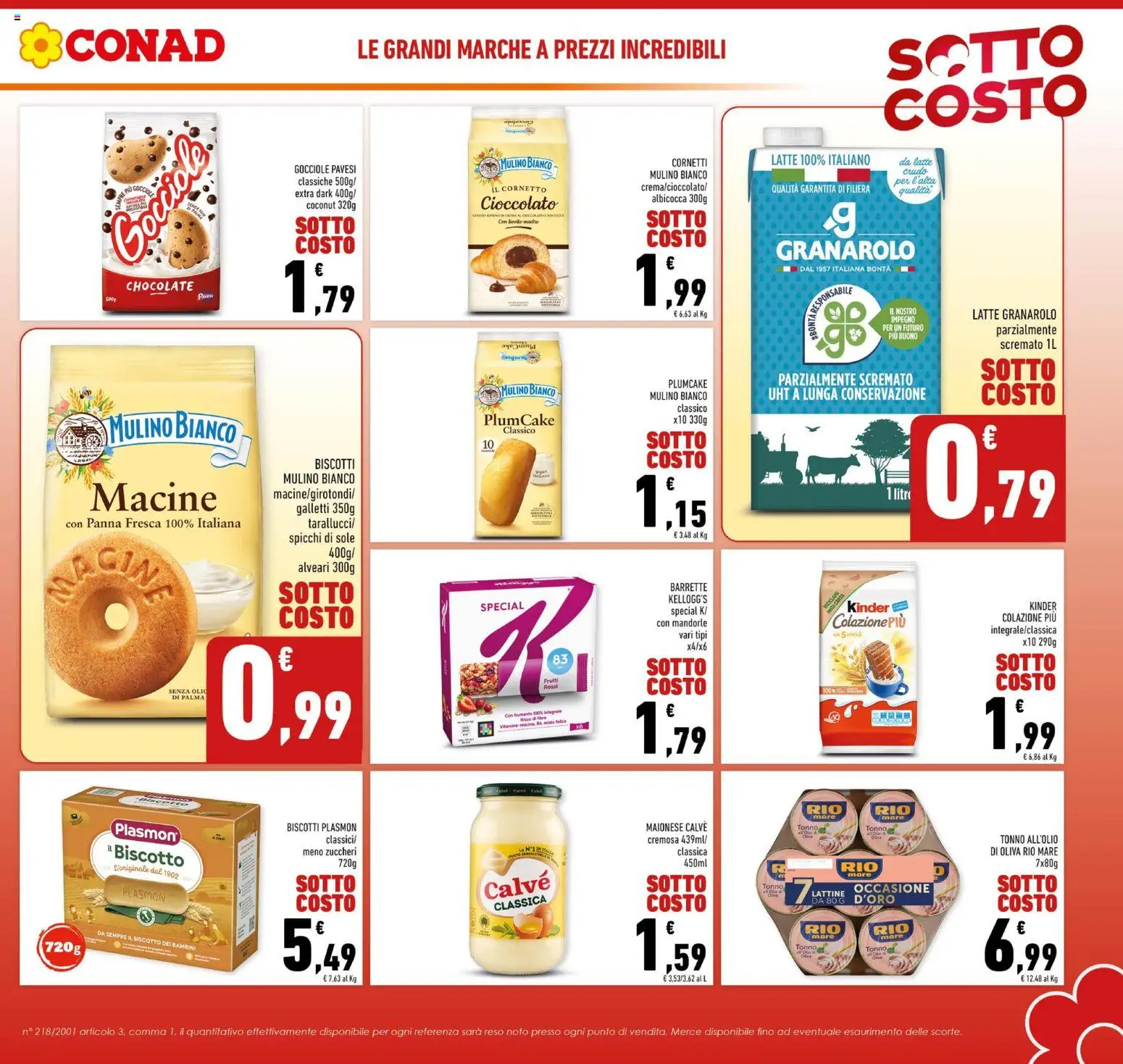 Volantino Conad del 04.06.2026 | Pagina: 3 | Prodotti: Cioccolato, Cornetto, Latte, Plumcake