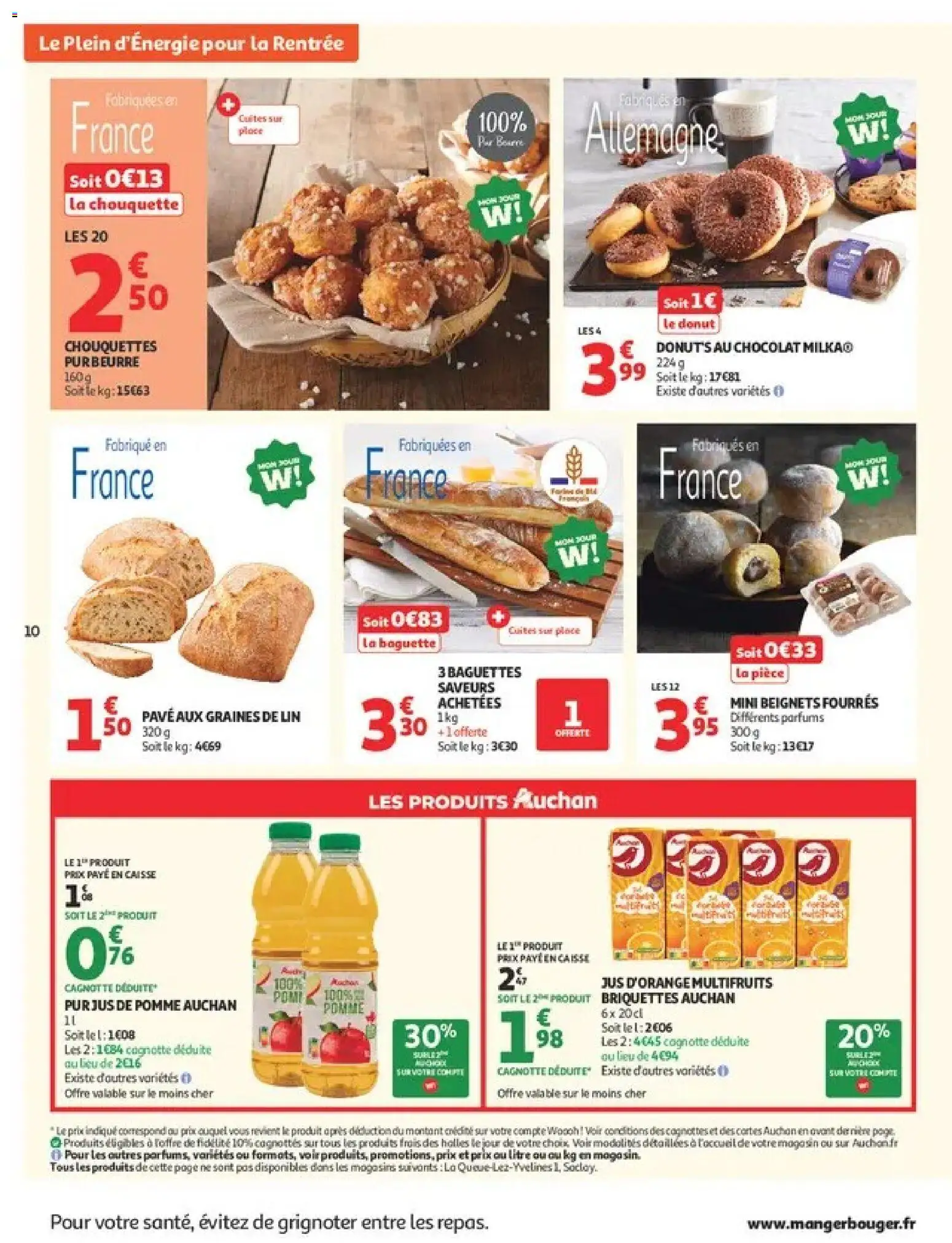 {H1} | Page: 10 | Produits: Pomme, Briquettes, Jus de pomme, Chocolat