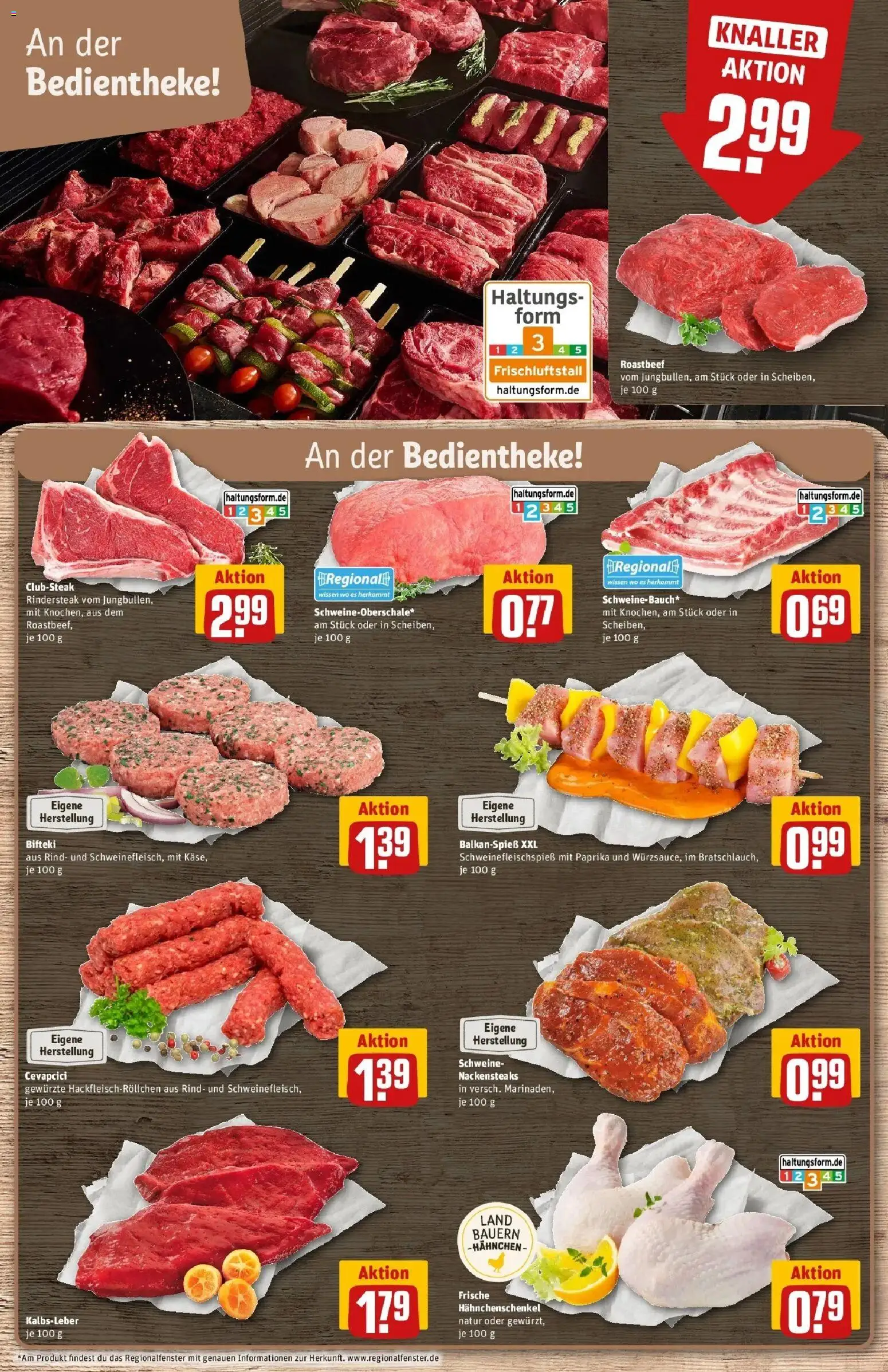 Rewe Prospekt Salzgitter – gültig ab 13.07.2026 | Seite: 8 | Produkte: Hahnchenschenkel, Roastbeef, Kalbsleber, Paprika
