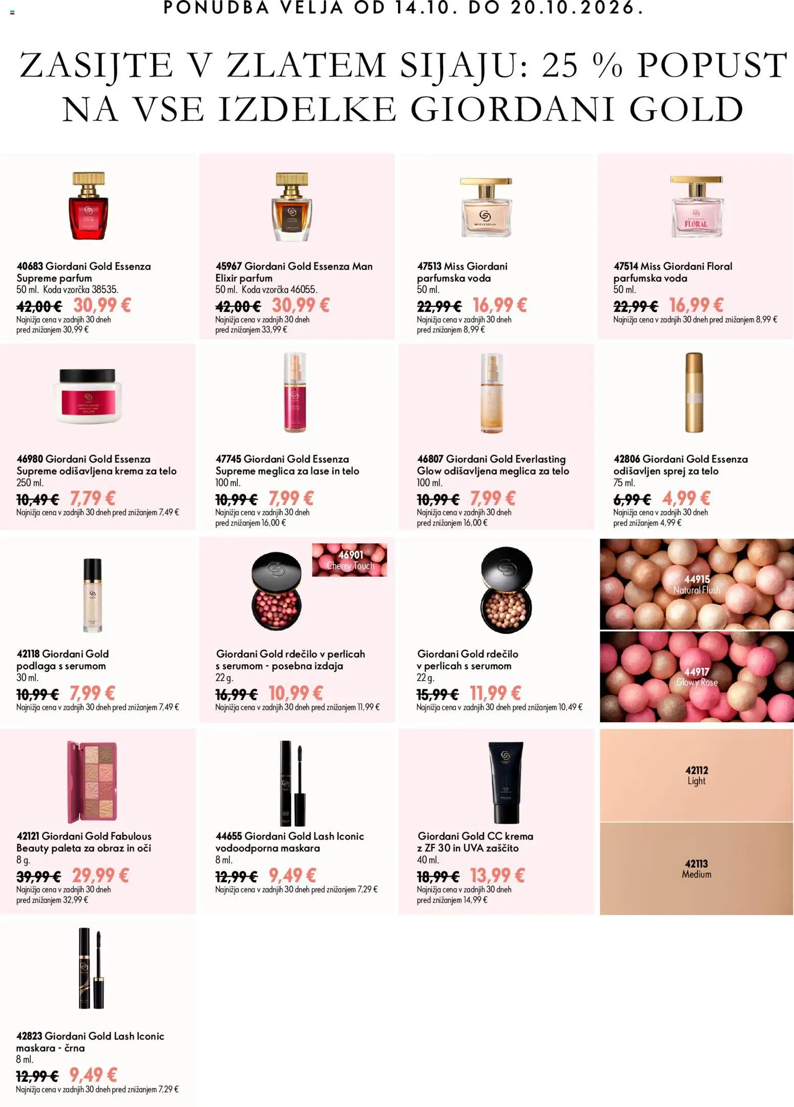 Novi Oriflame katalog ponudbe – veljaven od 07.10.2026 | Stran: 9 | Izdelki: Cc krema, Maskara, Krema, Parfumska voda