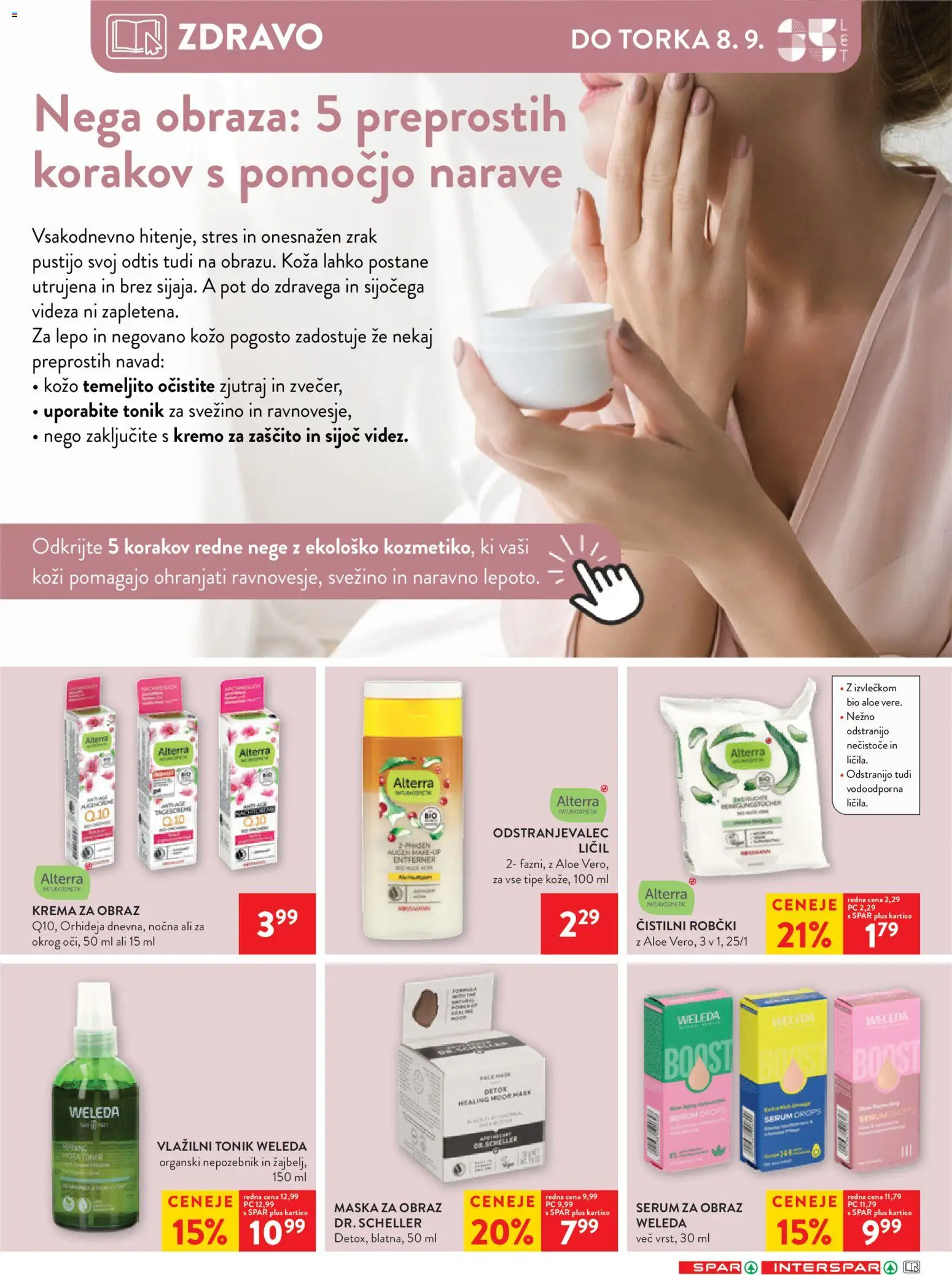 Novi Spar katalog ponudbe – veljaven od 02.09.2026 | Stran: 39 | Izdelki: Maska za obraz, Krema, Maska, Krema za obraz