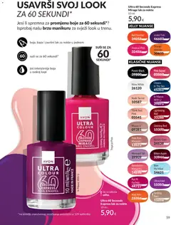 Avon Katalog - Pregled kataloga iz trgovine Avon, vrijedi od 01.08.2026 | Stranica: 59 | Proizvodi: Lak za nokte