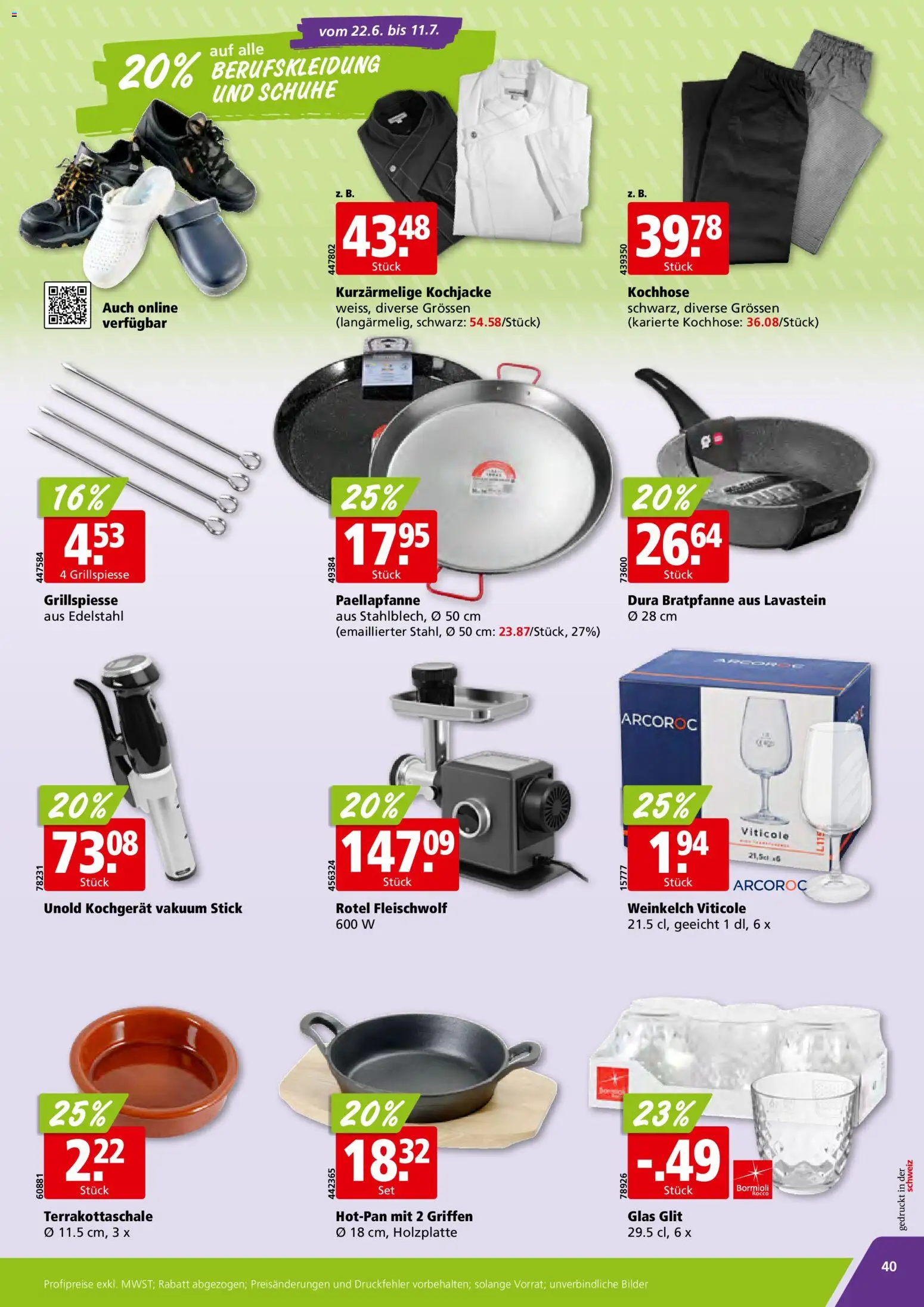 Aligro aktionen Chavannes, Matran, Genf, Sitten – gültig ab 22.06.2026 | Seite: 40 | Produkte: Bilder