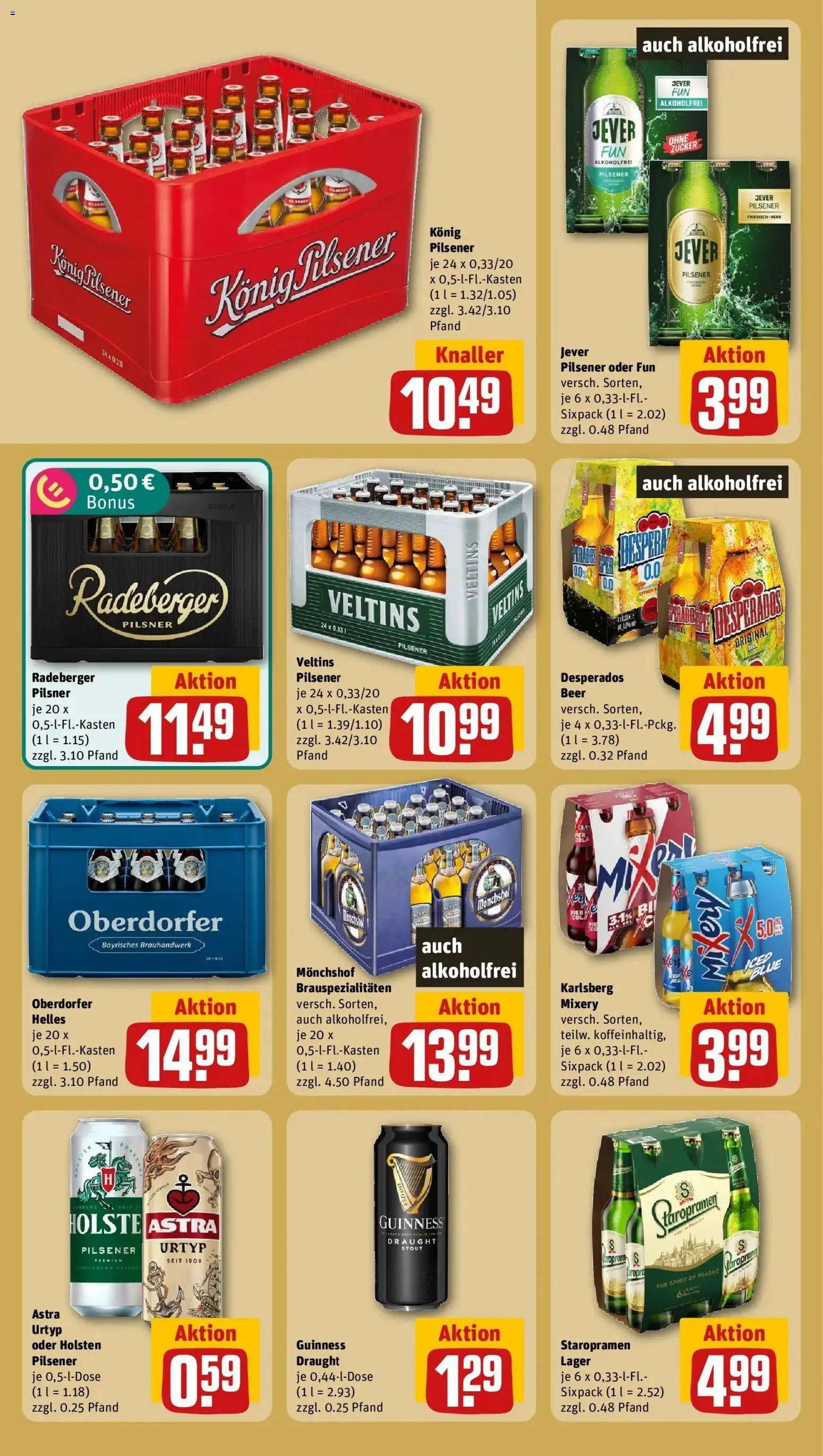 REWE Prospekt ab 26.10.2026 zum Blättern » Angebote | Seite: 15 | Produkte: Konig pilsener, Zucker, Jever, Desperados