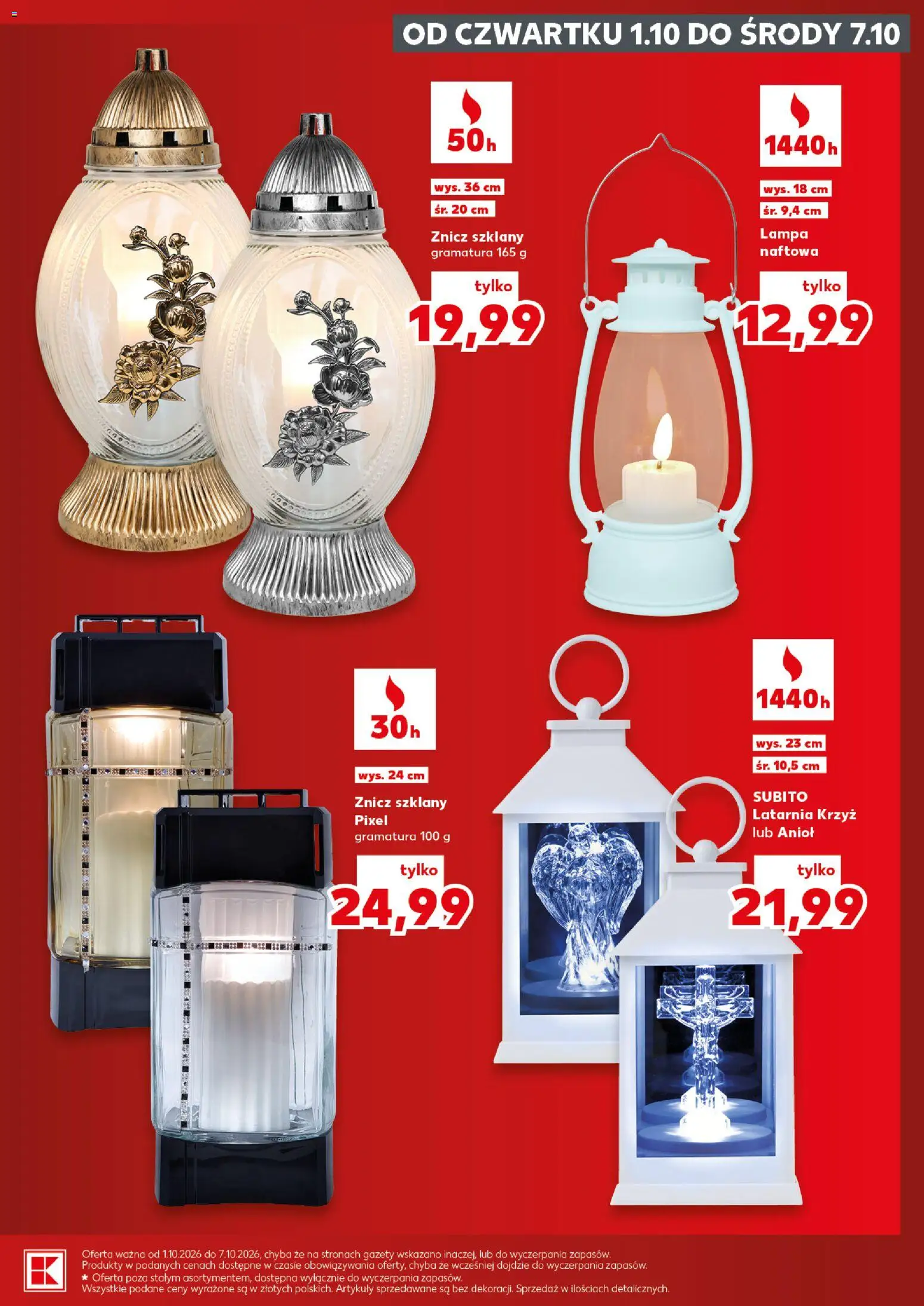 Kaufland Polsko leták - Katalog znicze od 01.10.2026 | Strana: 11 | Produkty: Lampa