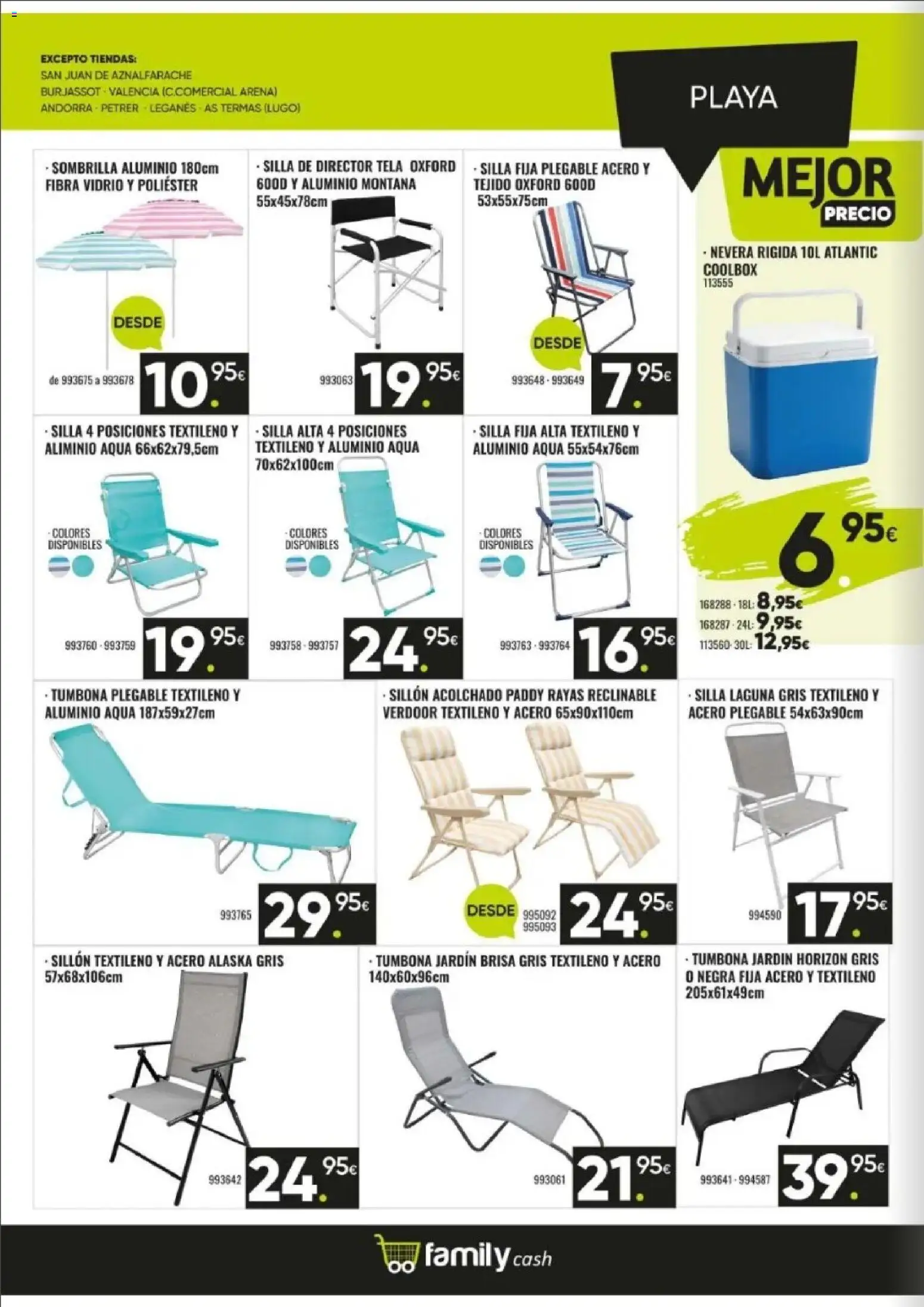 Family Cash folleto │ válido desde el 08.06.2026 | Página: 24 | Productos: Tumbona, Nevera, Sillón, Silla