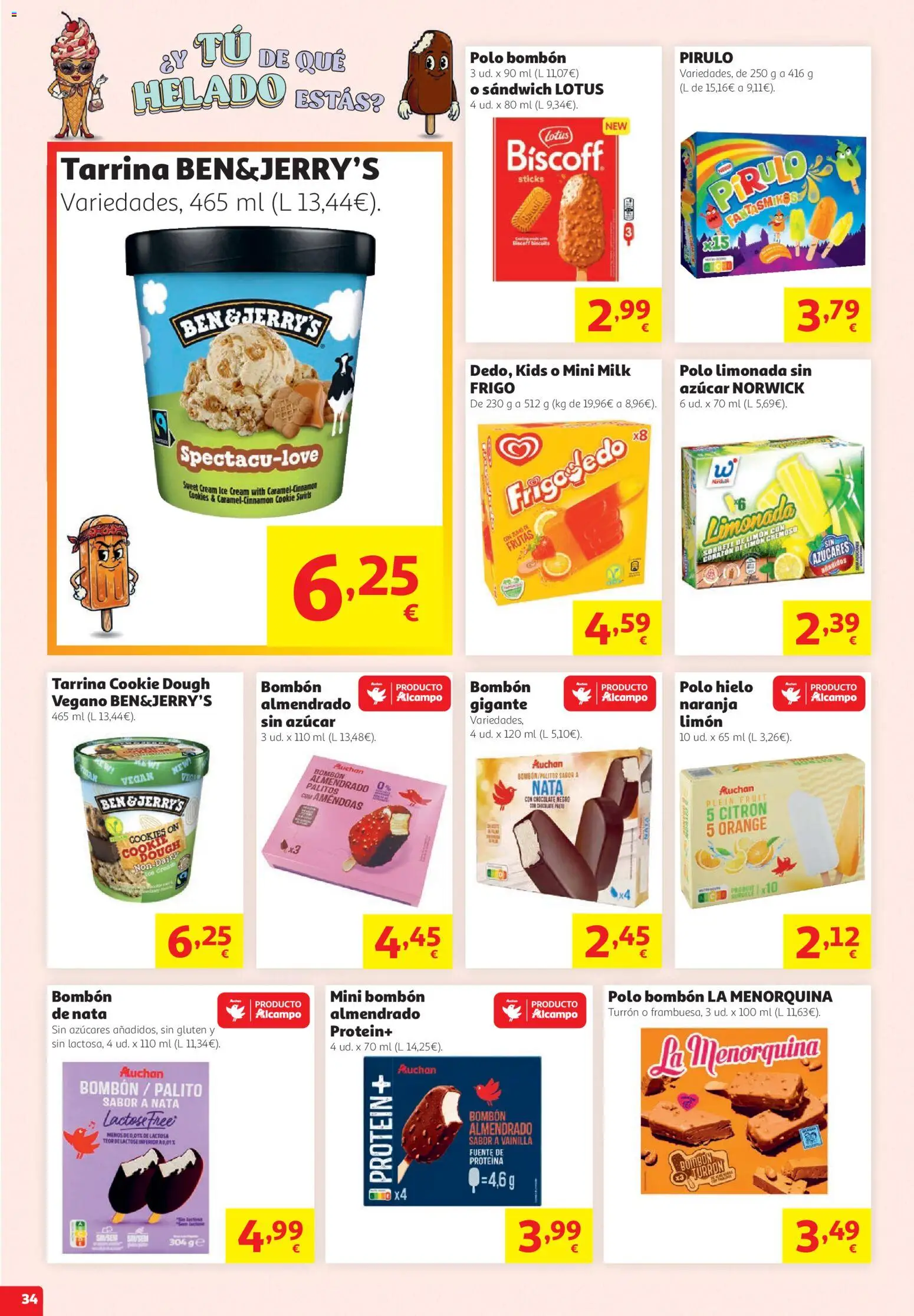 Alcampo - HG Unico │ válido desde el 13/08/2026 | Página: 34 | Productos: Ηλεκτρονικα ειδη, Chocolate, Helado, Limonada