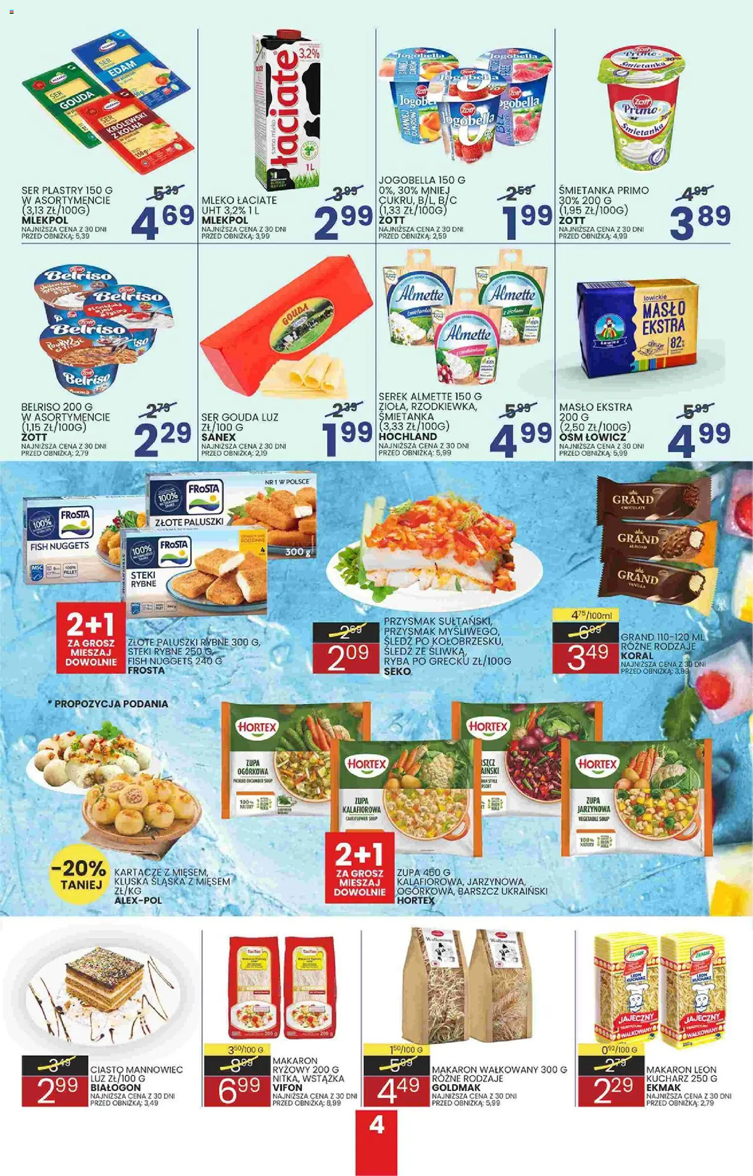 Wafelek gazetka od 02.11.2026 | Strona: 4 | Produkty: Barszcz, Makaron ryżowy, Masło, Ser gouda