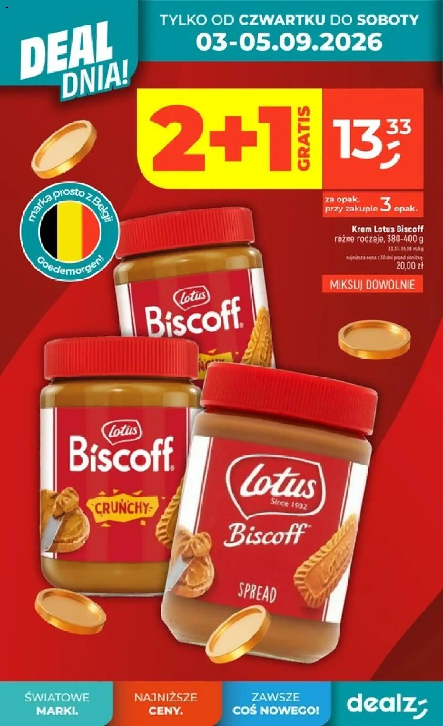 Dealz gazetka od 03.09.2026 | Strona: 4 | Produkty: Lotus, Krem