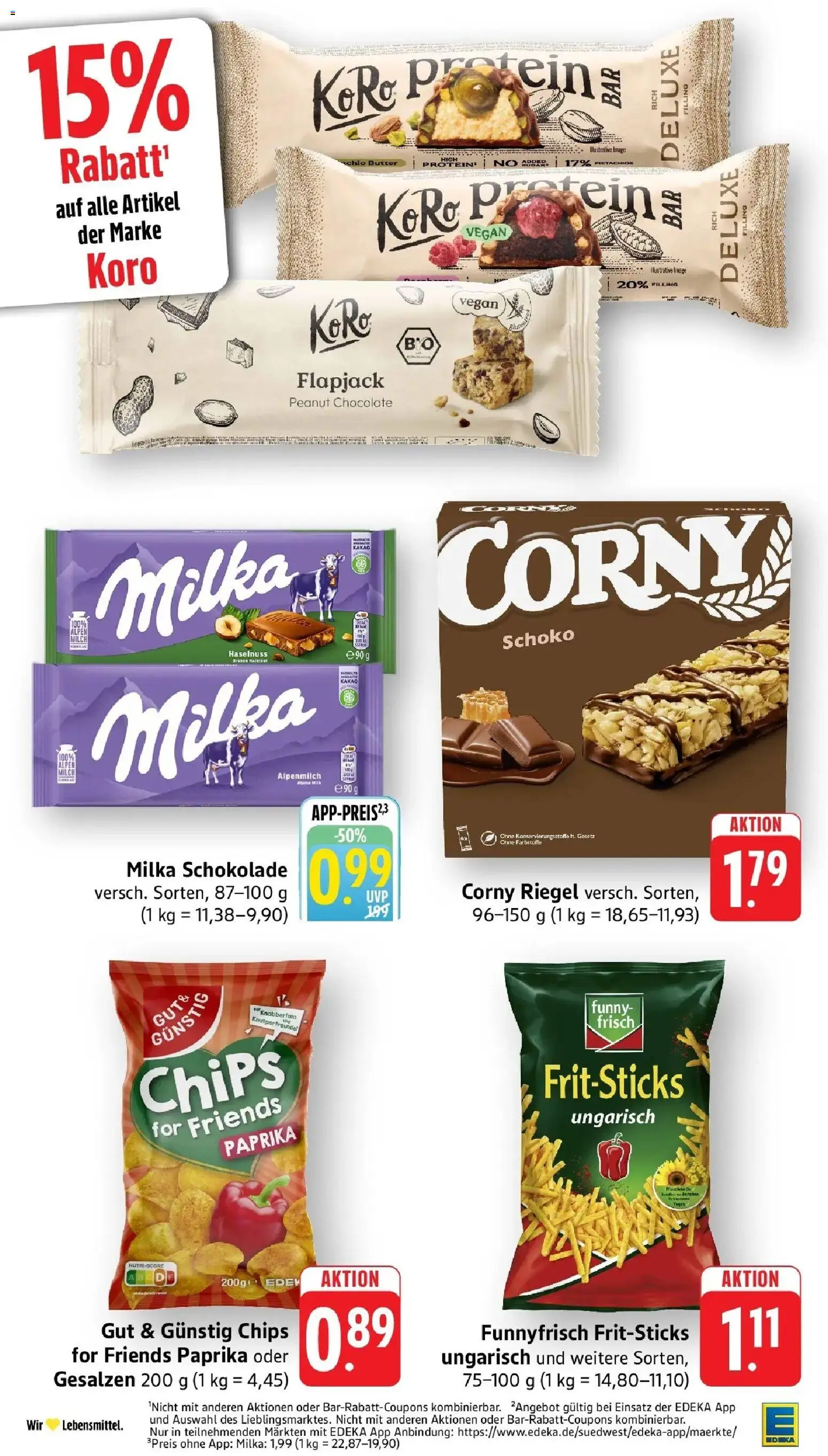 Edeka prospekt Bitburg – gültig ab 01.06.2026 | Seite: 26 | Produkte: Corny riegel, Schokolade, Milka schokolade, Milka