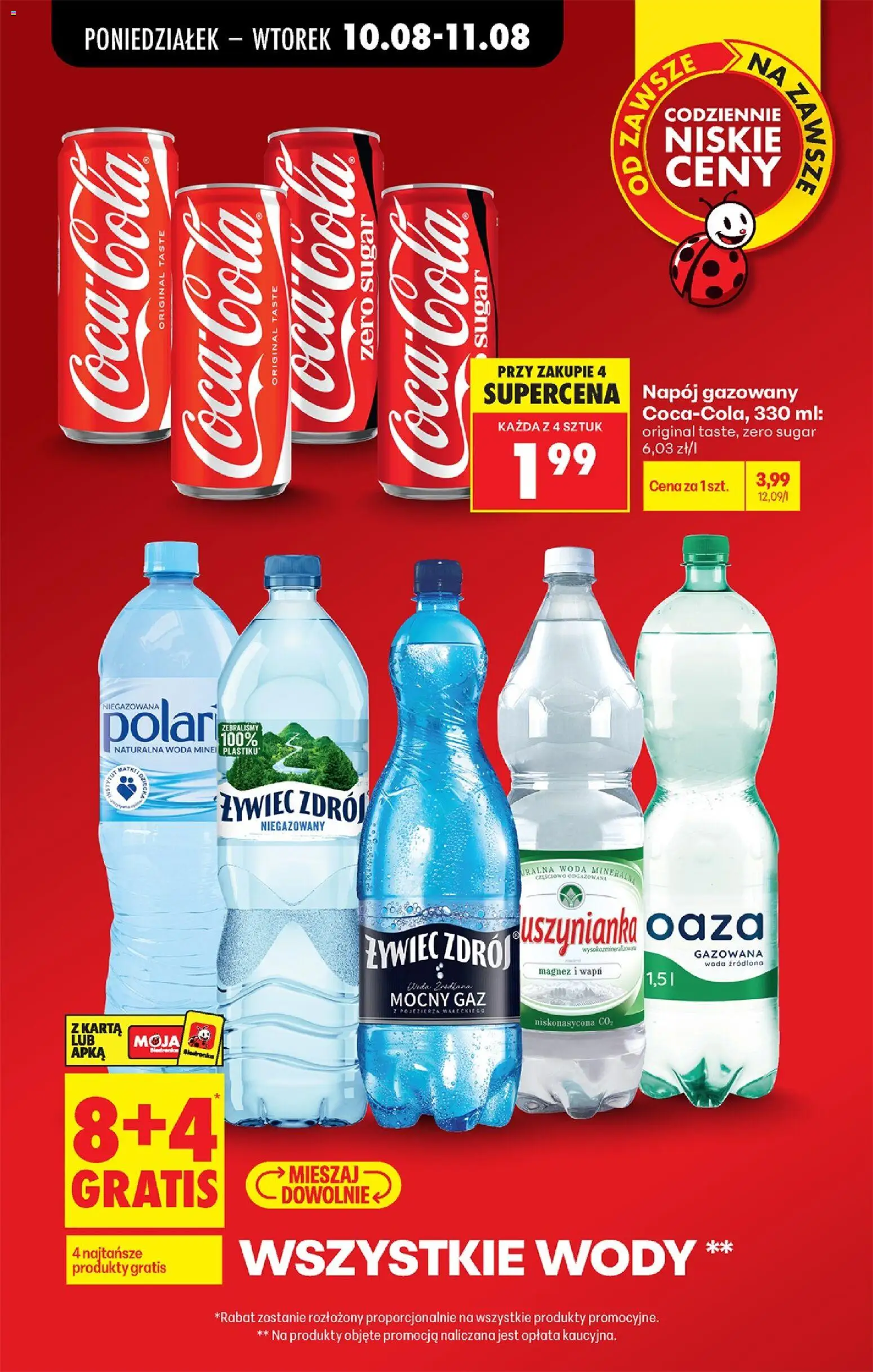 Biedronka gazetka od 10.08.2026 | Strona: 14 | Produkty: Karta, Woda mineralna, Oaza, Woda
