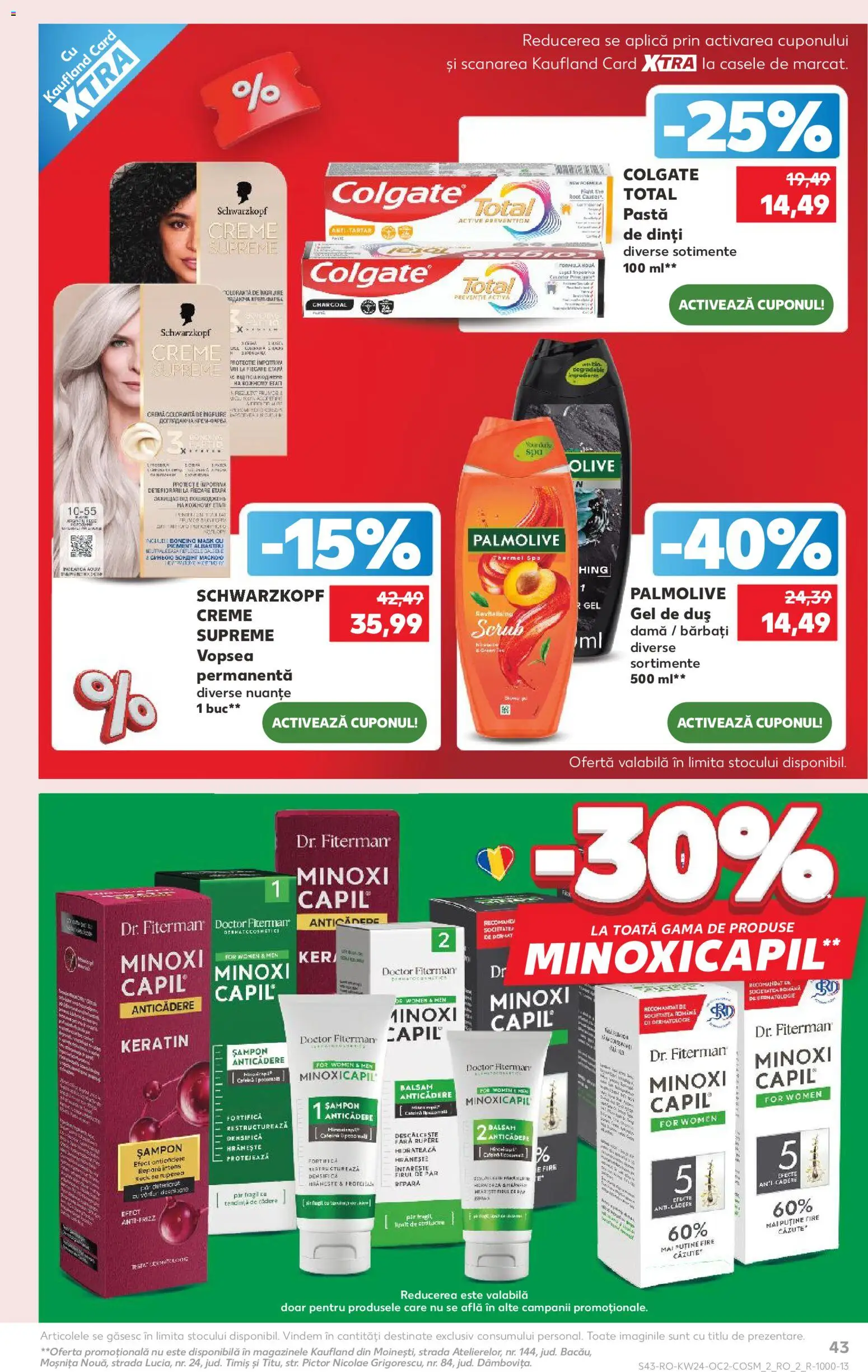 Kaufland RO akciós ujság - amely érvényes a következő dátumtól: 10.06.2026 | Oldal: 43 | Termékek: Sampon