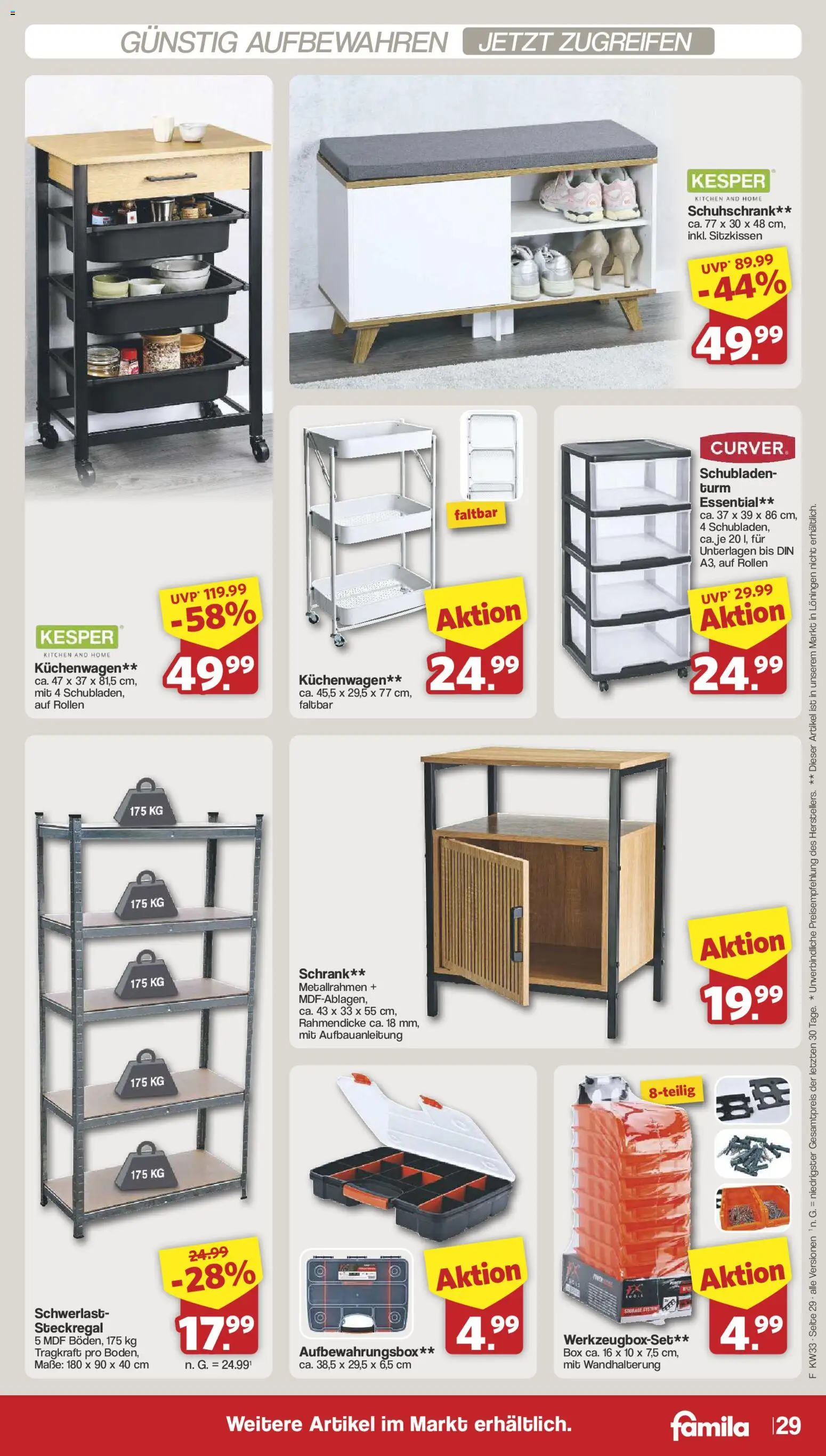 Famila Nordwest Prospekt – gültig ab 10.08.2026 | Seite: 35 | Produkte: Schrank, Box