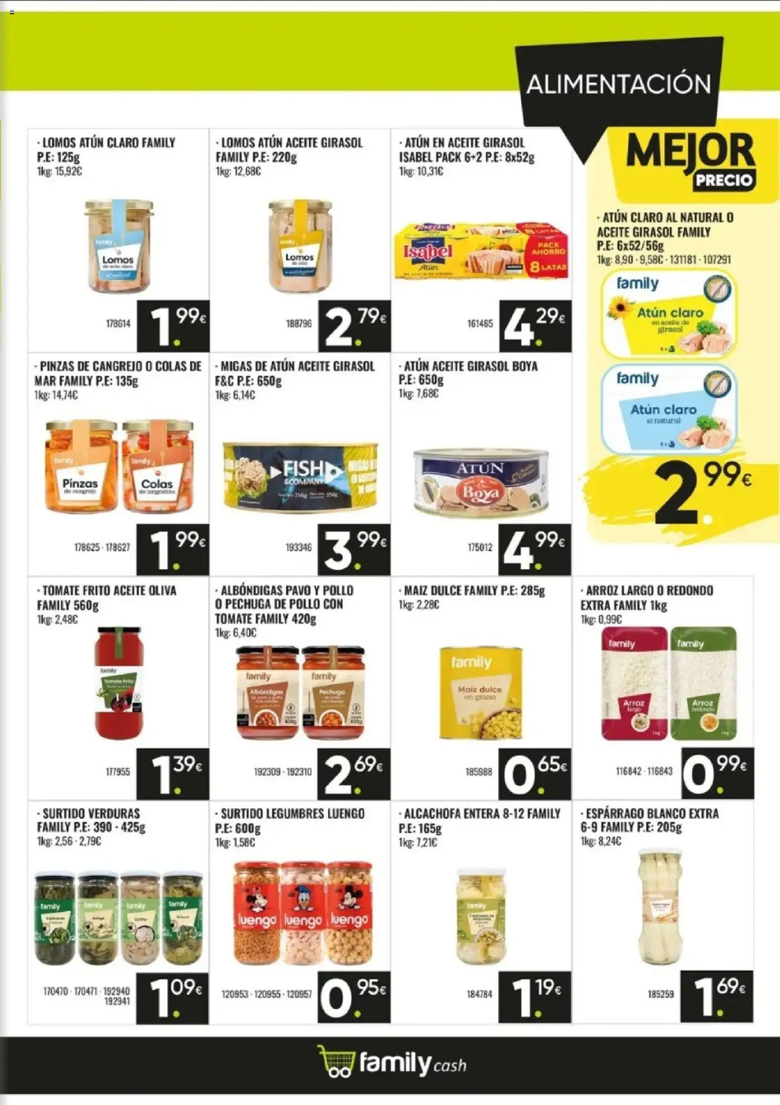Family Cash folleto │ válido desde el 07/09/2026 | Página: 9 | Productos: Arroz, Legumbres, Pollo, Atún claro