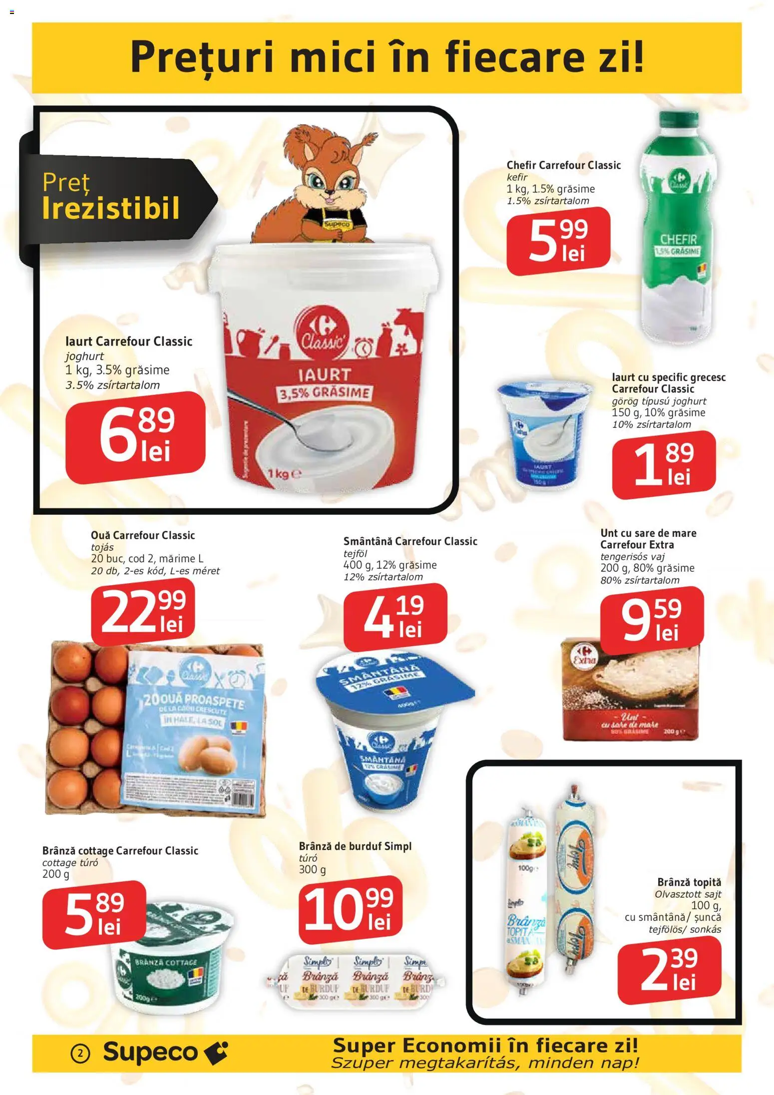 Noul catalog Supeco – valabil de la 27.08.2026 | Pagină: 2 | Produse: Mici, Iaurt, Smântână, Sare