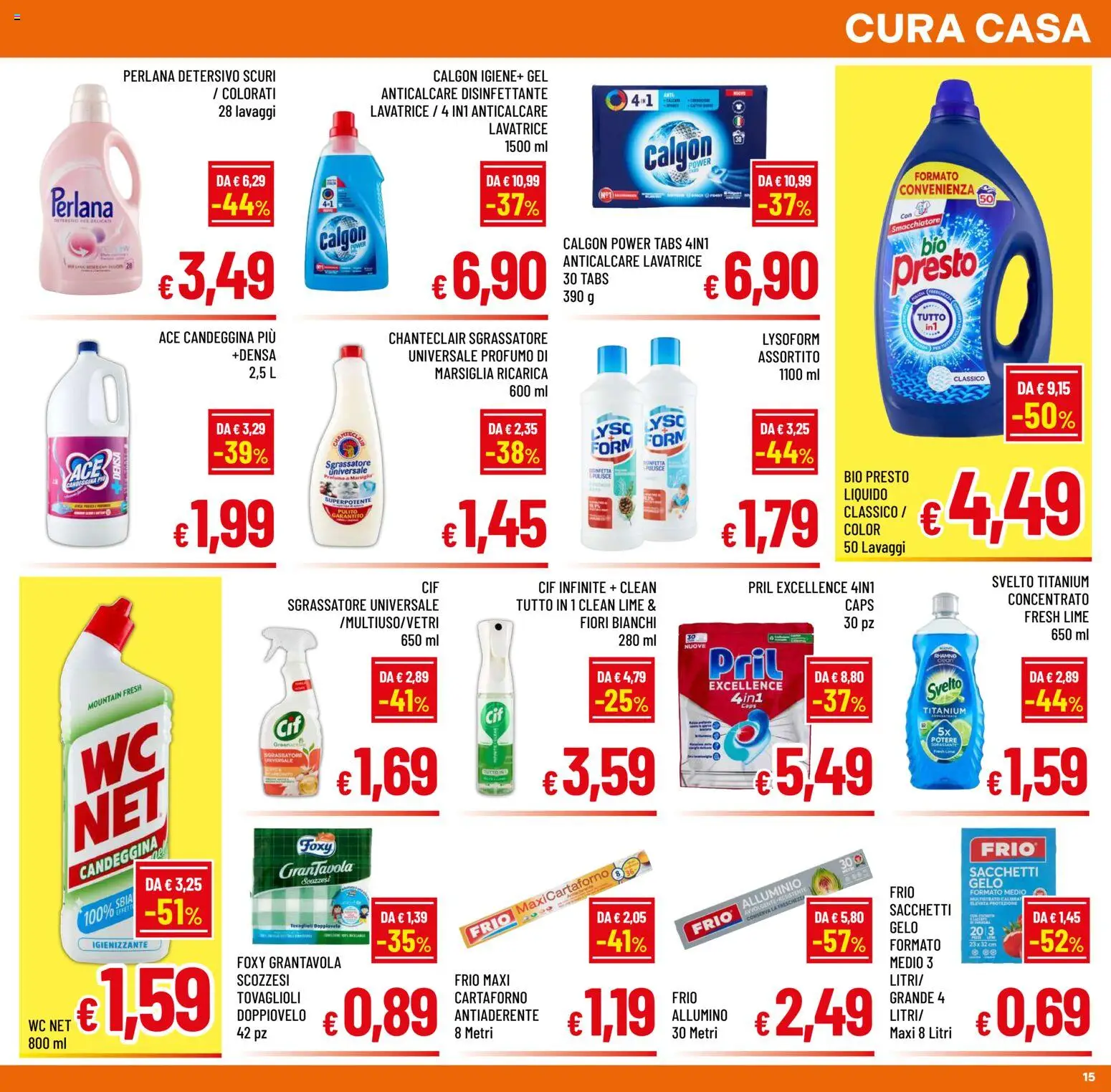 Volantino A&O del 16/09/2026 | Pagina: 15 | Prodotti: Candeggina, Anticalcare, Fiori, Profumo