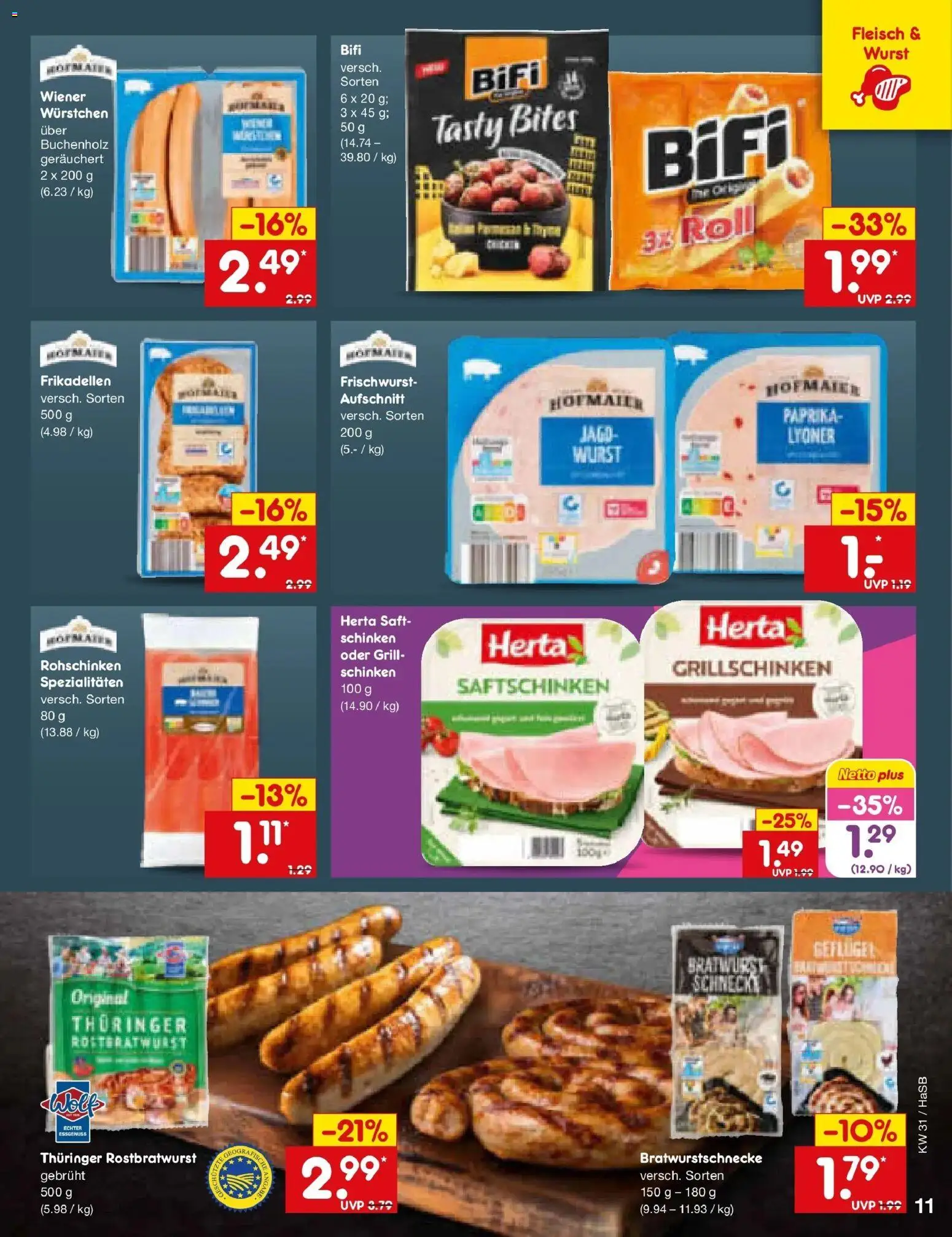 Netto Marken-Discount Prospekt Unna – gültig ab 27.07.2026 | Seite: 17 | Produkte: Grill, Bifi, Wurst, Schinken