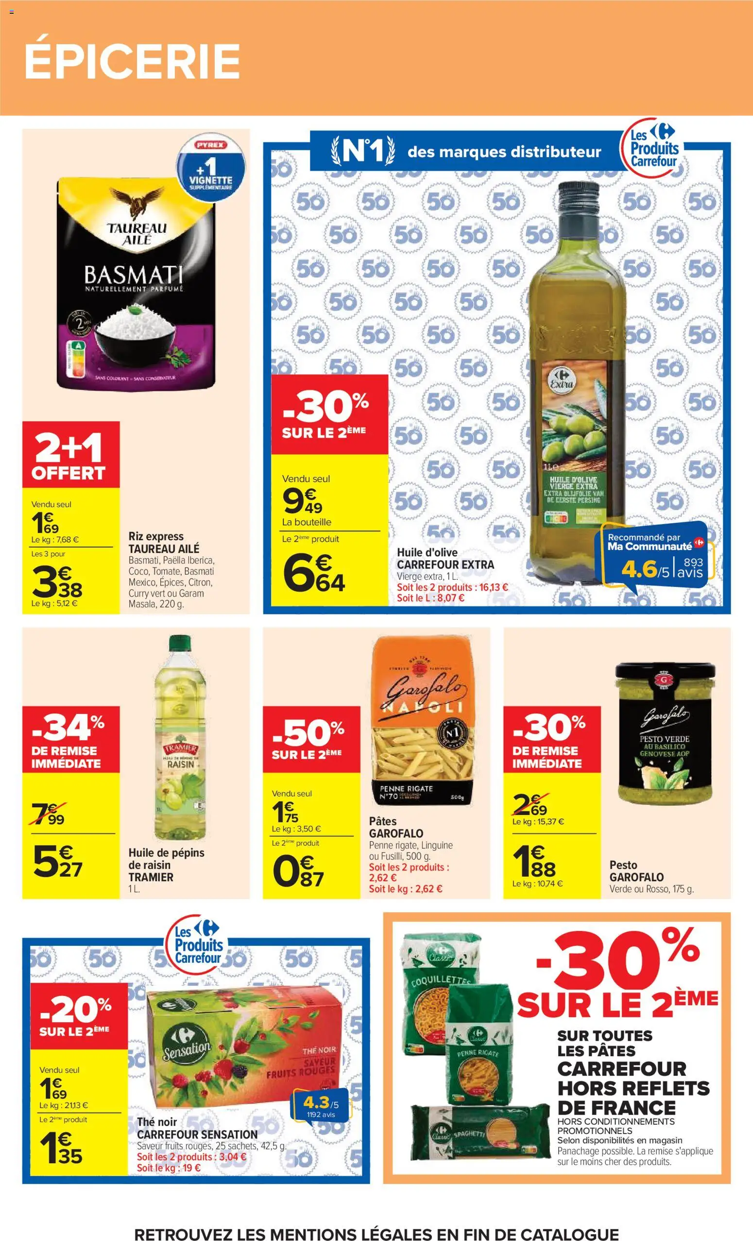 {H1} | Page: 43 | Produits: Huile D'olive, Spaghetti, Riz, Thé