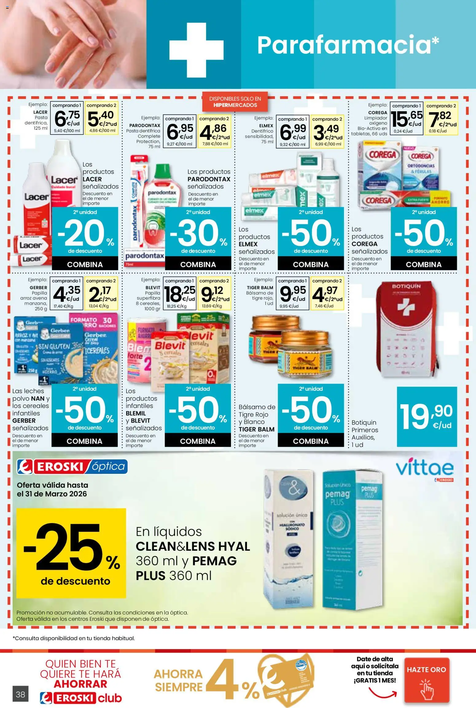 Eroski - Viste tu cesta de primavera  │ válido desde el 26.02.2026 | Página: 38 | Productos: Polvo, Pasta, Crema, Té