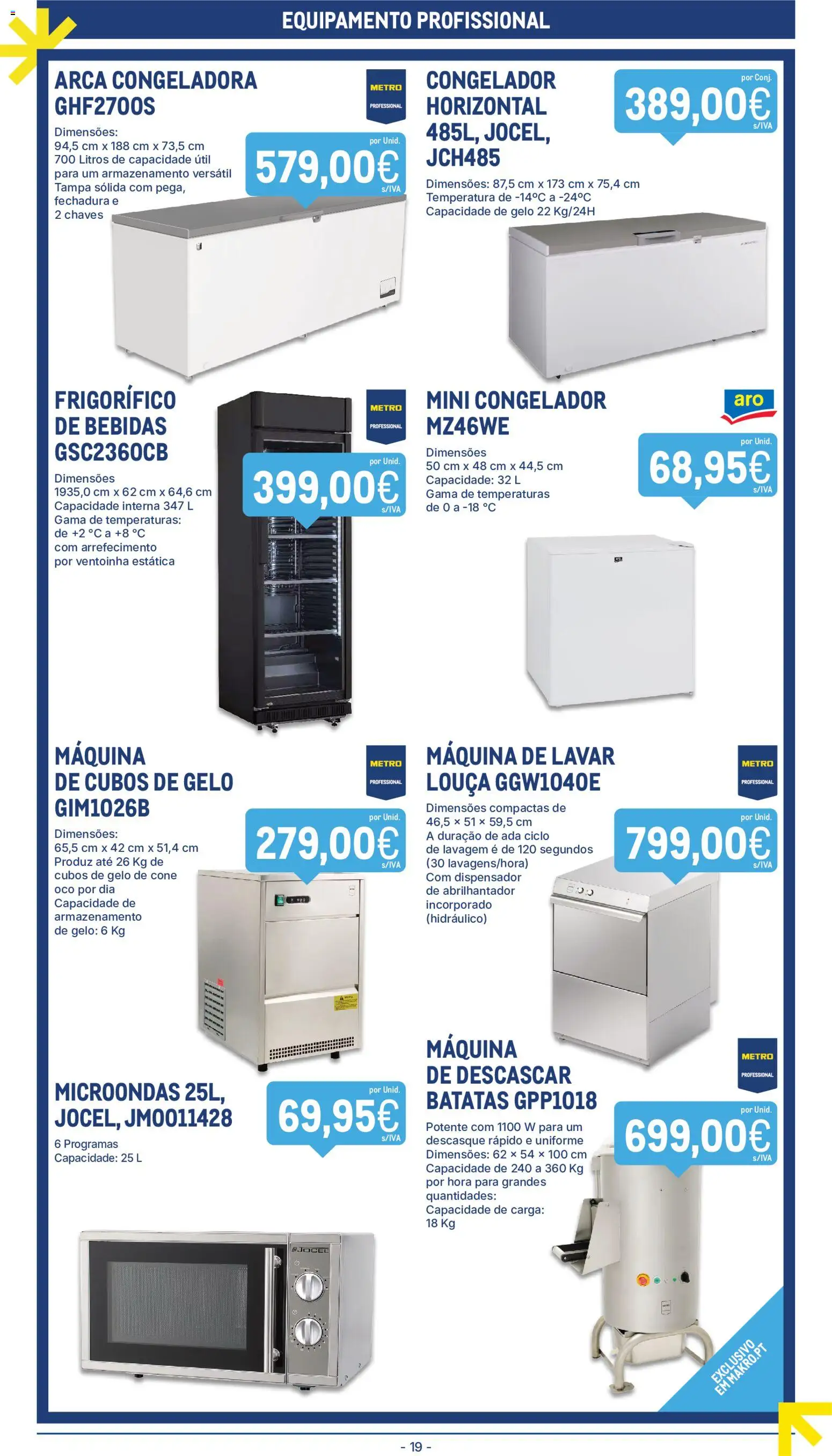 Makro Folheto │ válido de 22/09/2026 | Página: 19 | Produtos: Frigorífico, Bebidas, Abrilhantador, Microondas