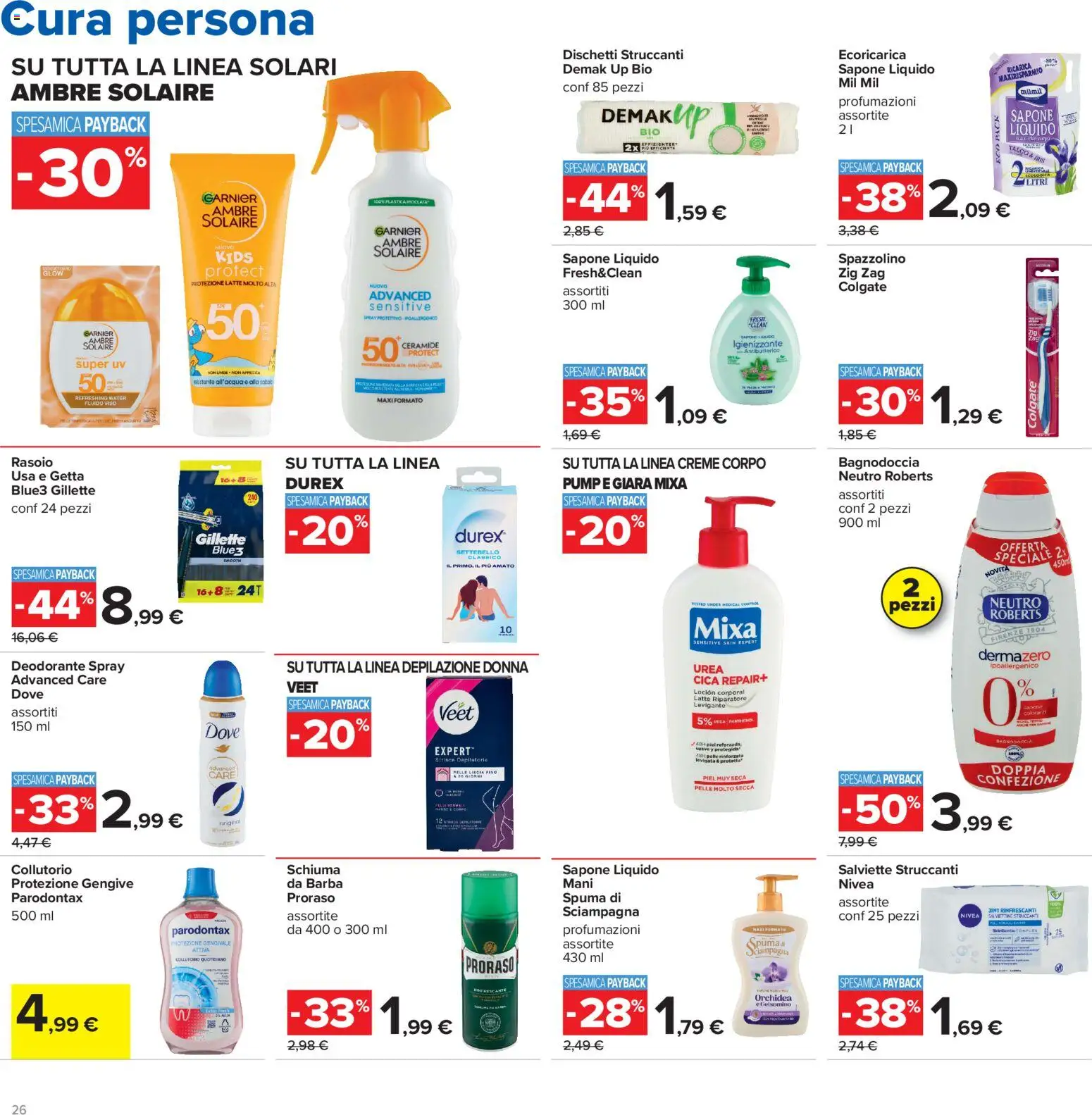 Volantino Carrefour del 13/07/2026 | Pagina: 26 | Prodotti: Sapone, Deodorante, Talco, Orchidea