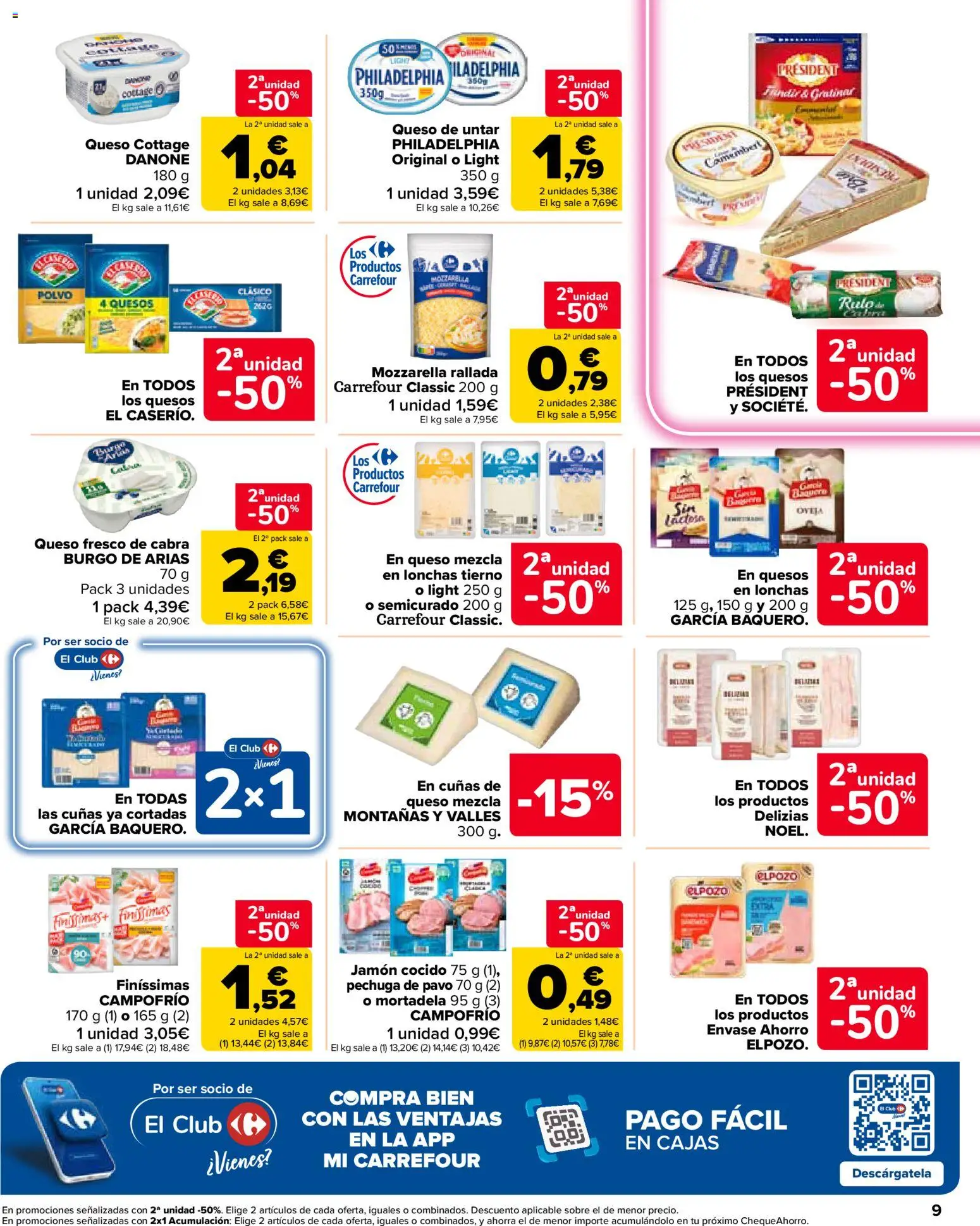 Carrefour Market folleto │ válido desde el 10/09/2026 | Página: 9 | Productos: Queso, Jamón, Queso cottage, Pavo
