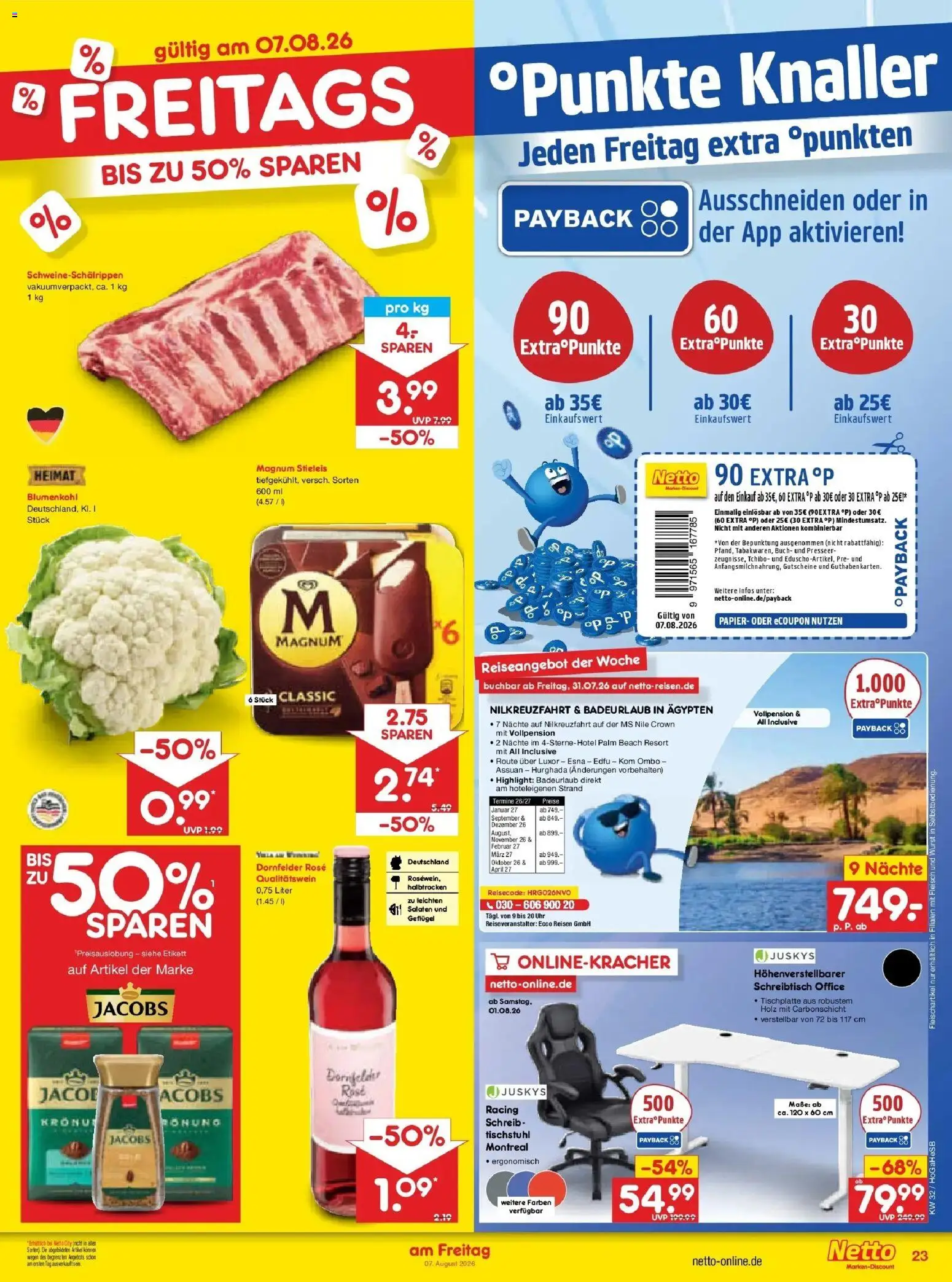 Netto Marken-Discount Prospekt Hamburg – gültig ab 03.08.2026 | Seite: 41 | Produkte: Wurst, Blumenkohl, Fleisch, Uhr