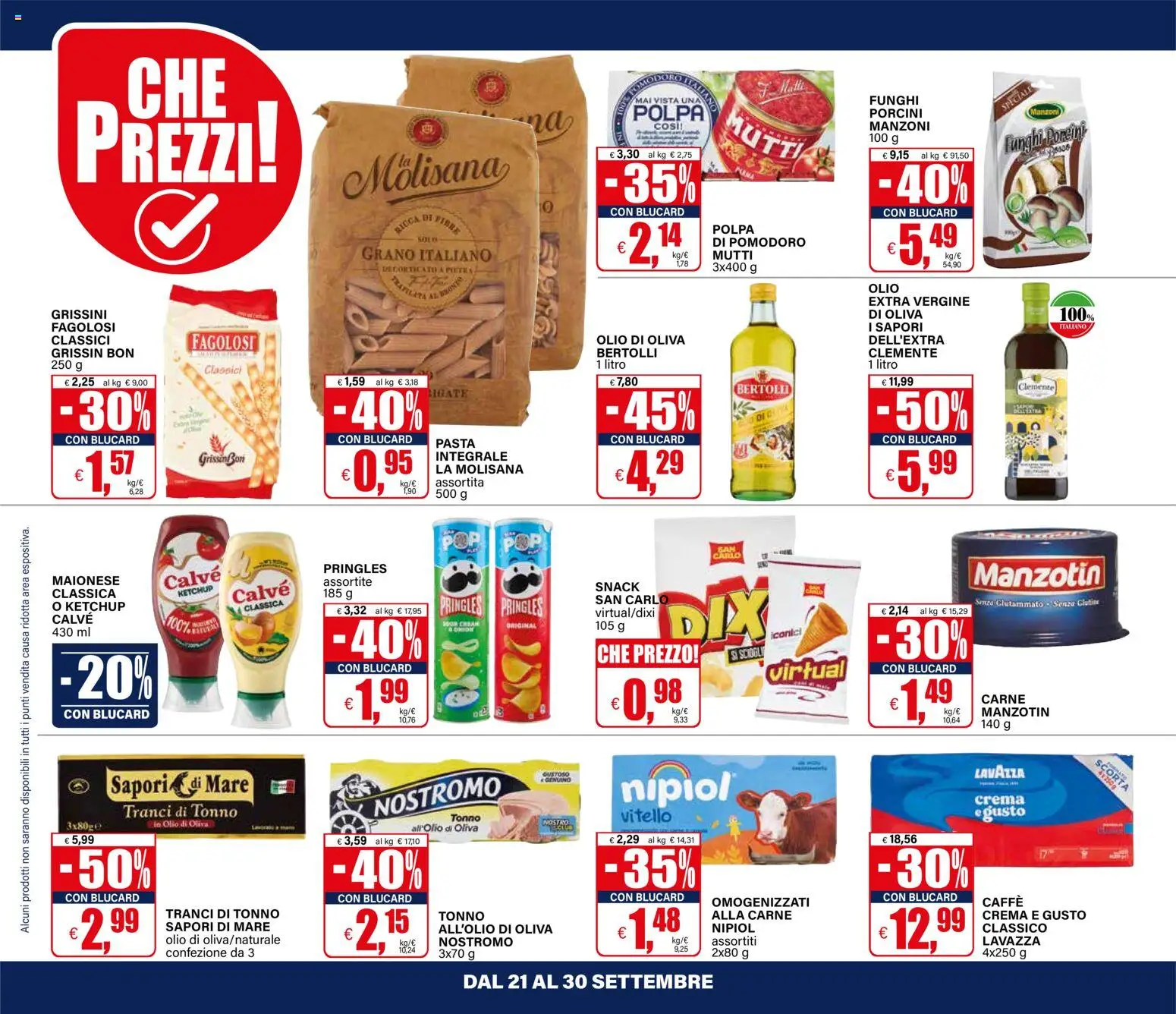 Volantino Il Gigante del 21/09/2026 | Pagina: 14 | Prodotti: Pasta, Tonno, Mutti, Olio di Oliva