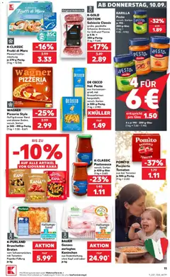Kaufland Prospekt ab 10.09.2026 gültig | Seite: 11 | Produkte: Grill, Kaninchen, Tomaten, Pasta