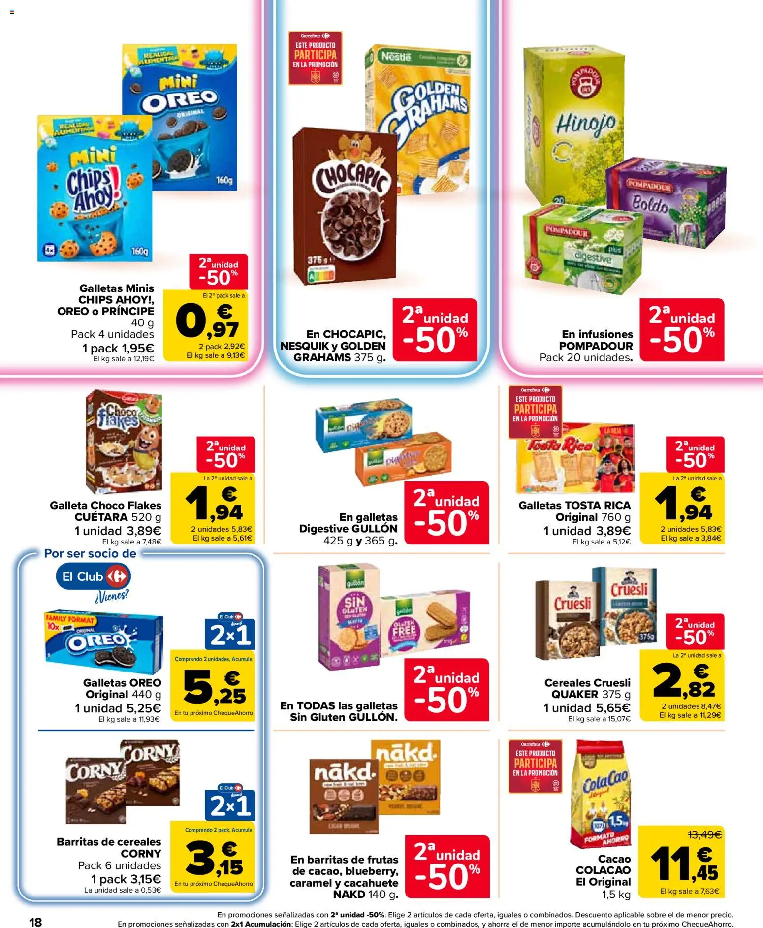Carrefour Market folleto │ válido desde el 26.05.2026 | Página: 18 | Productos: Cereales, Galletas, Φρυγανιές σικάλεως