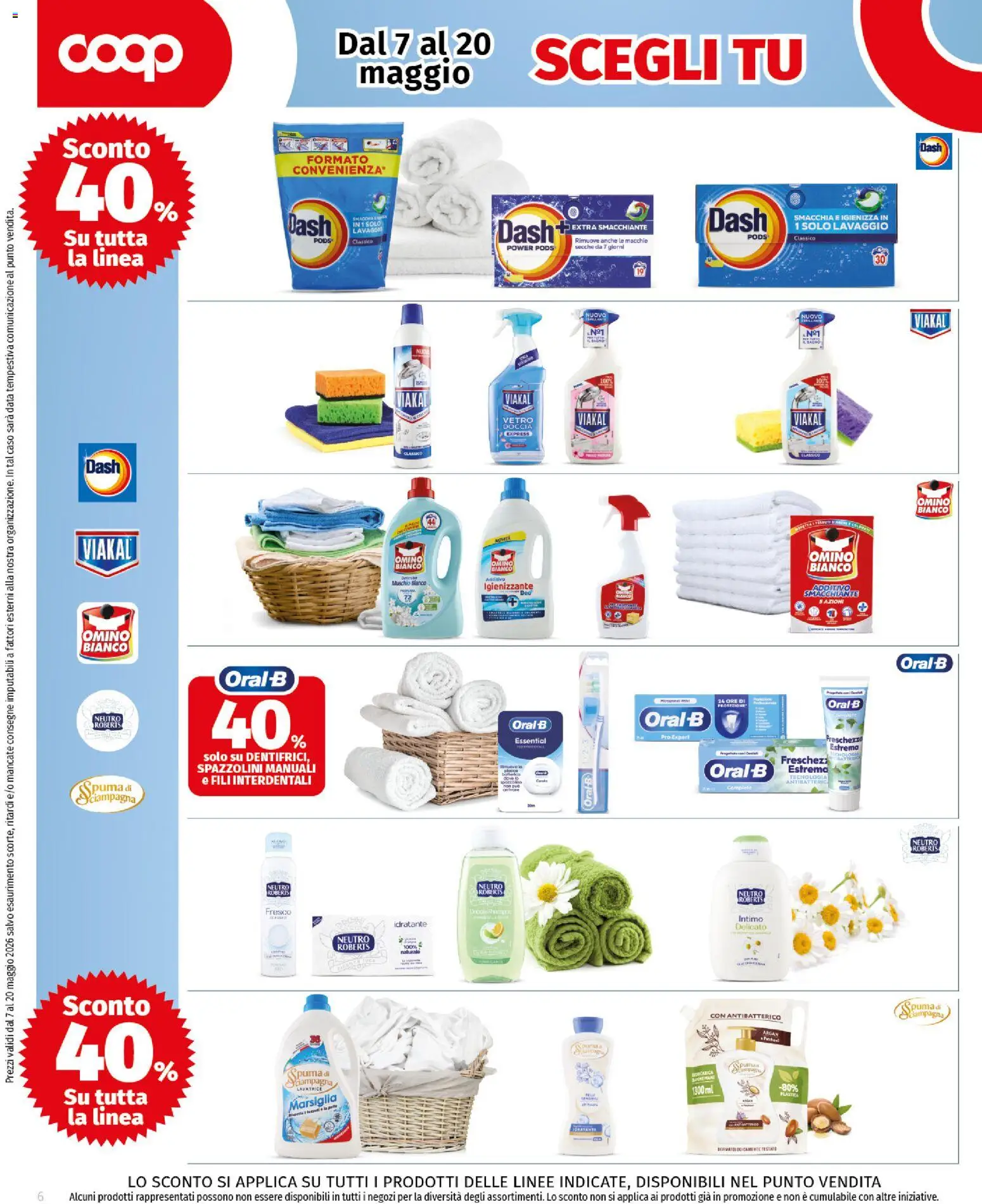 Volantino COOP del 07.05.2026 | Pagina: 6 | Prodotti: Intimo, Lavatrice, Data, Doccia
