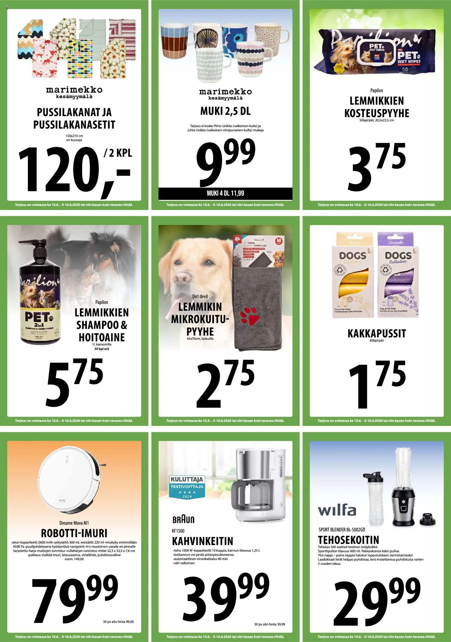Tuuri tarjoukset – voimassa 10.06.2026 alkaen | Sivu: 13 | Tuotteet: Harja, Shampoo, Hoitoaine, Tehosekoitin