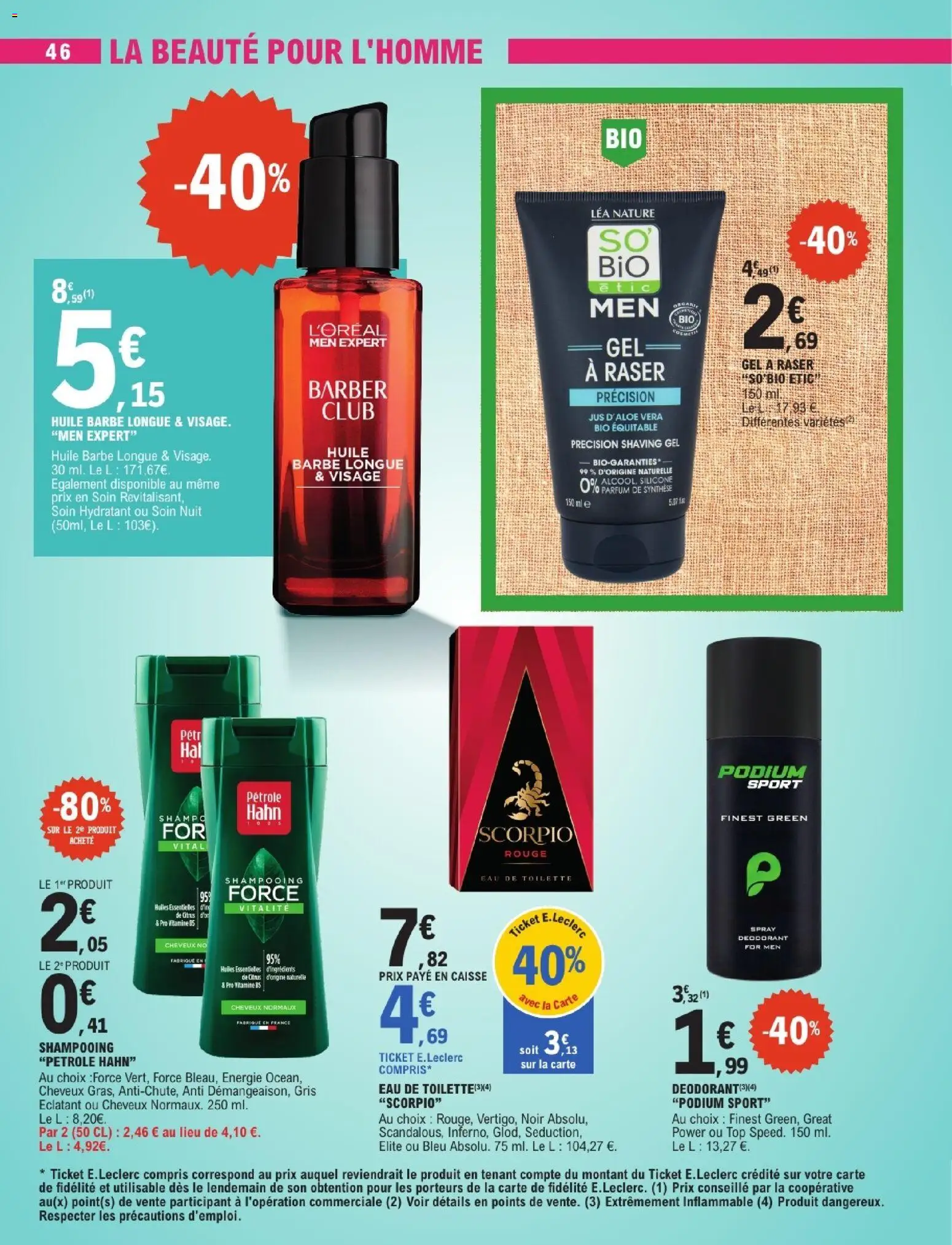 {H1} | Page: 46 | Produits: Parfum, Eau de toilette, Shampooing, Huile
