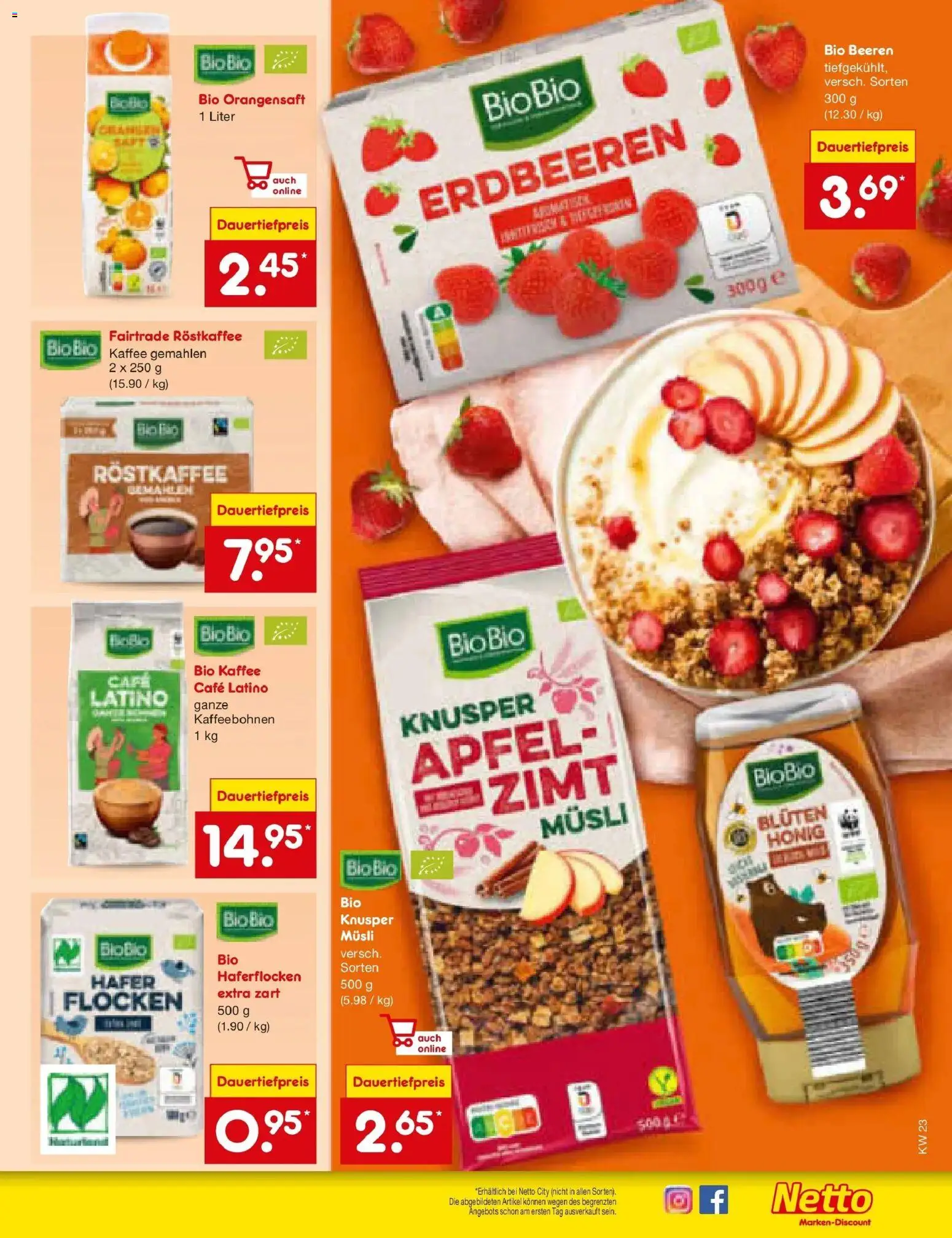 Netto Marken-Discount Prospekt Velden – gültig ab 01.06.2026 | Seite: 61 | Produkte: Musli, Kaffee, Äpfel, Erdbeeren