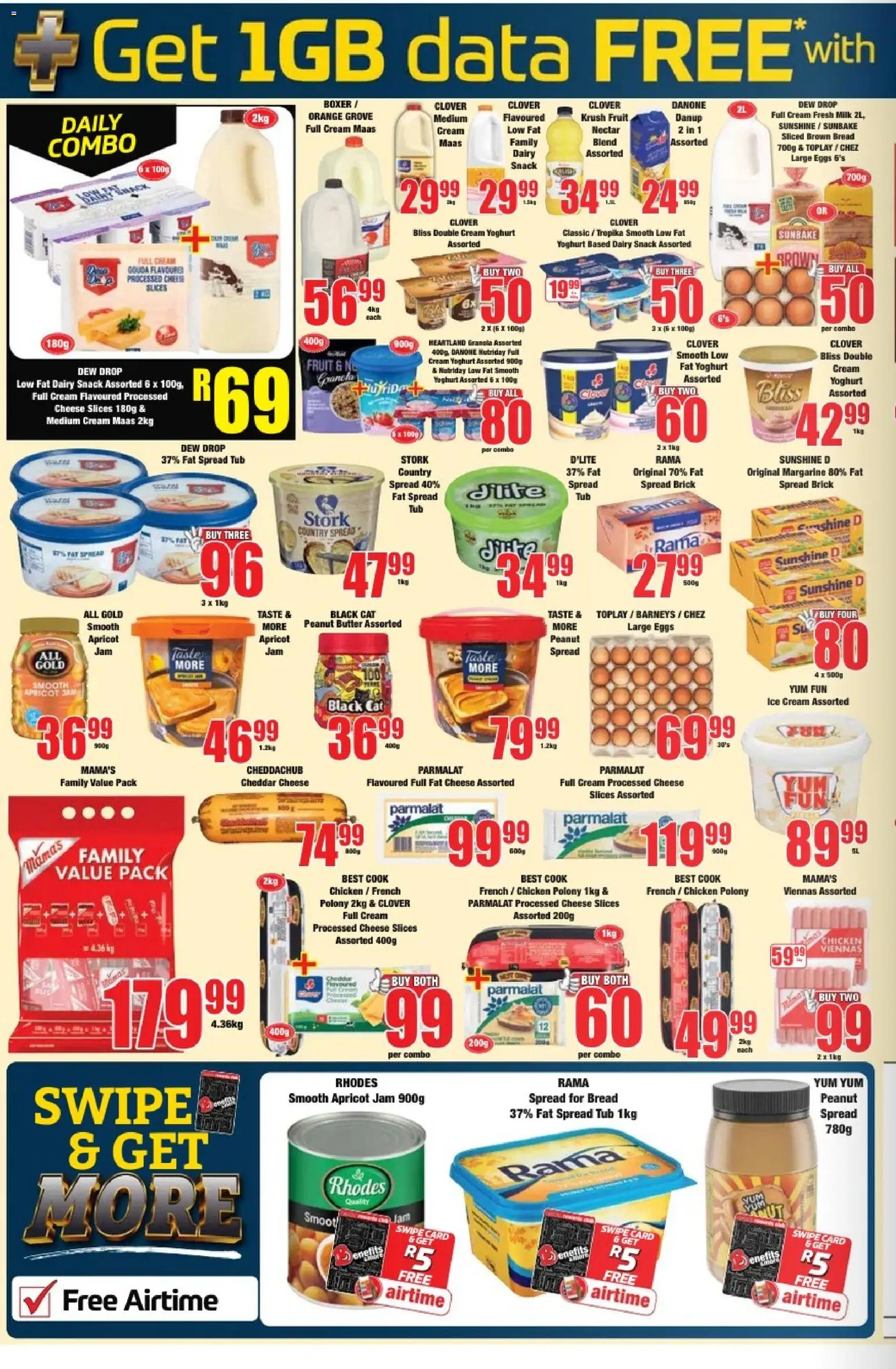 New Boxer catalogue – valid from 21/09/2026 | Page: 4 | Products: Milk, Eggs, Cheddar, Fruit