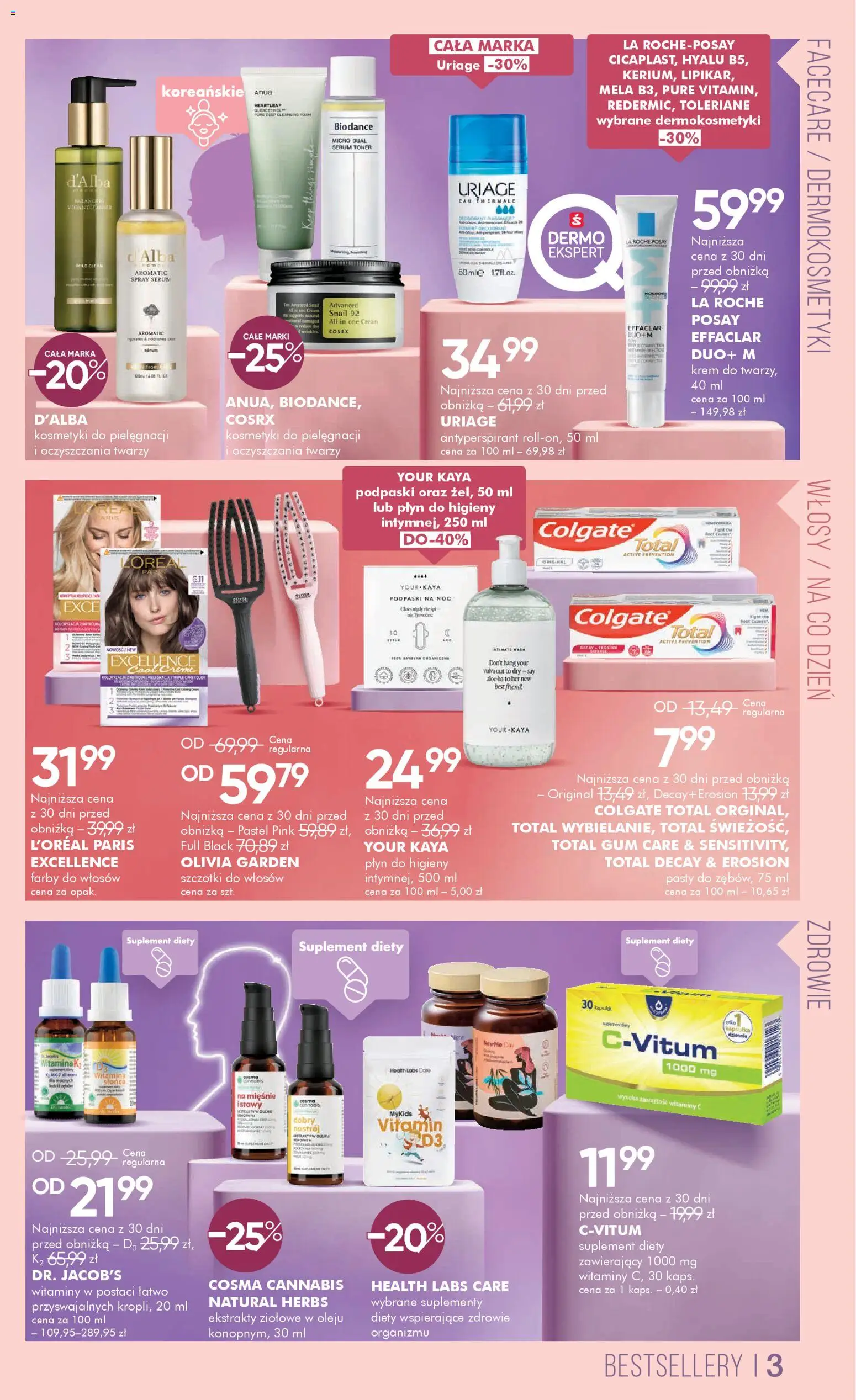 Super-pharm gazetka od 08.04.2026 | Strona: 3 | Produkty: Kosmetyki, Podpaski, Krem, Antyperspirant