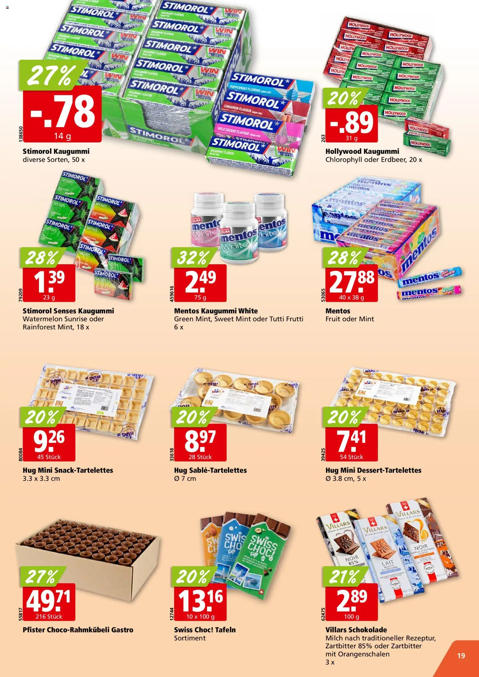 Aligro aktionen Chavannes, Matran, Genf, Sitten – gültig ab 21.09.2026 | Seite: 19 | Produkte: Kaugummi, Milch, Schokolade