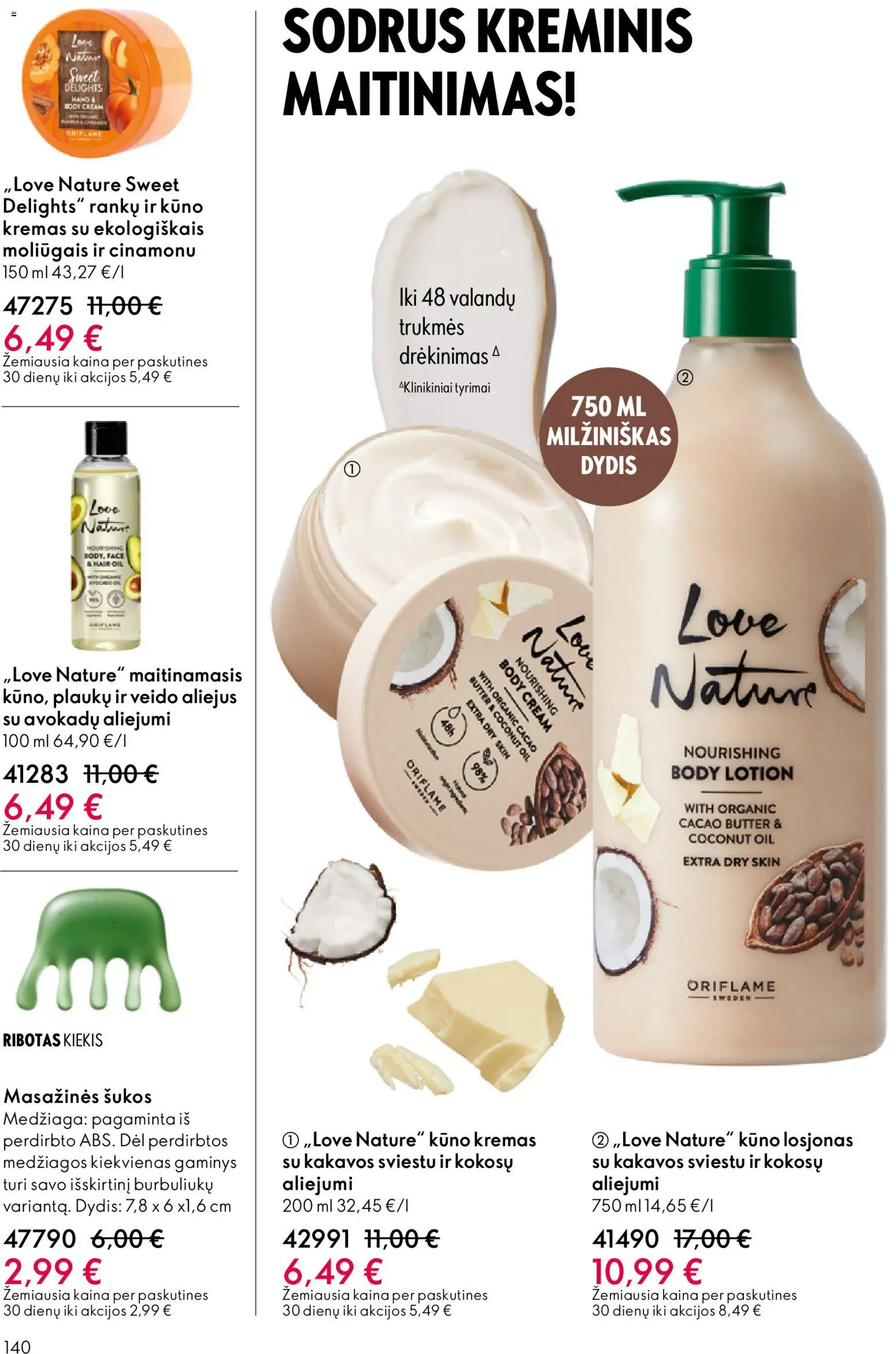 Oriflame akcijos nuo 13.05.2026 | Puslapis: 140 | Prekių: Kremas, Aliejus, Kūno kremas