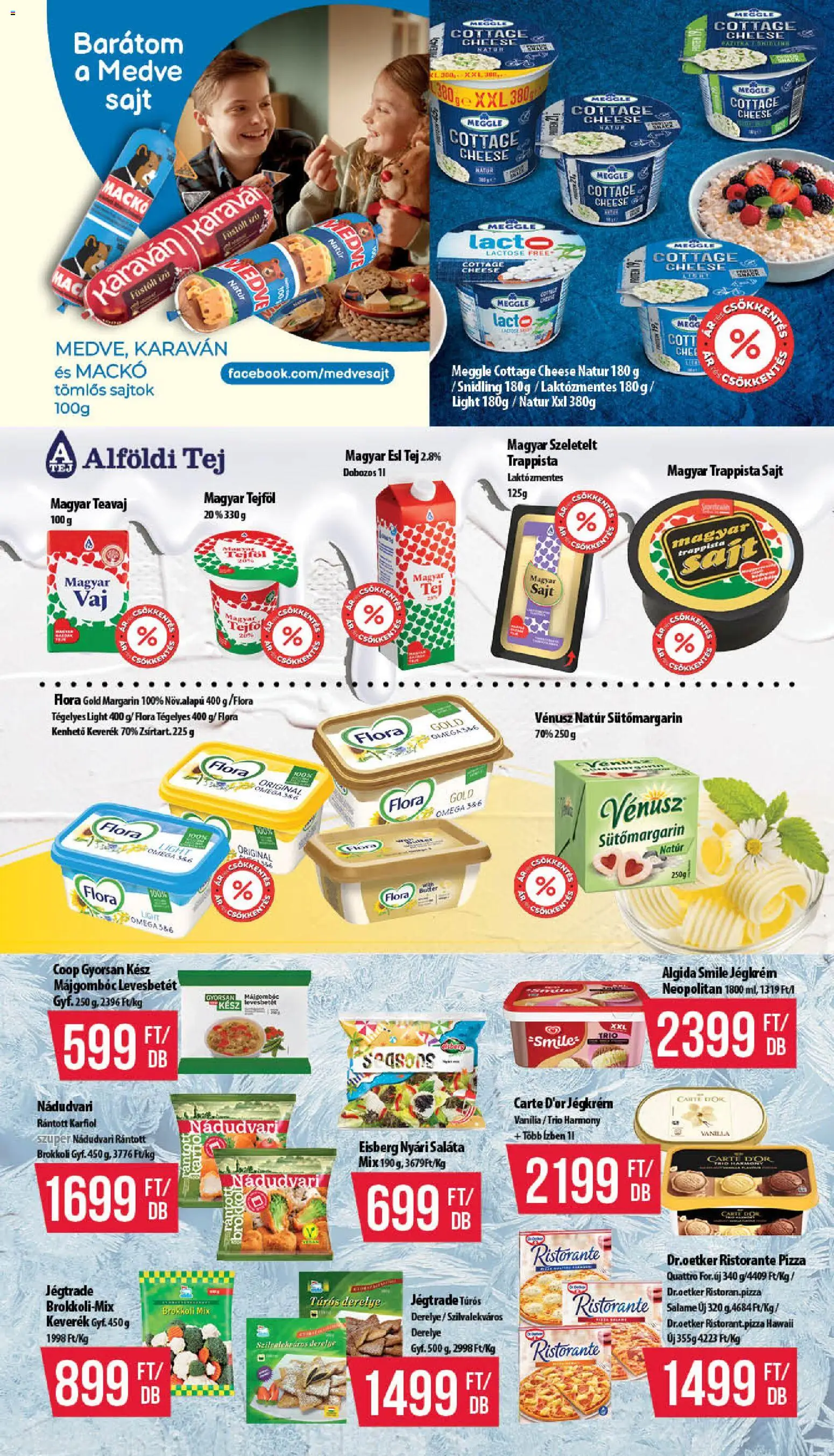 COOP akciós ujság - amely érvényes a következő dátumtól: 18.06.2026 | Oldal: 4 | Termékek: Sajtok, Tej, Trappista sajt, Saláta