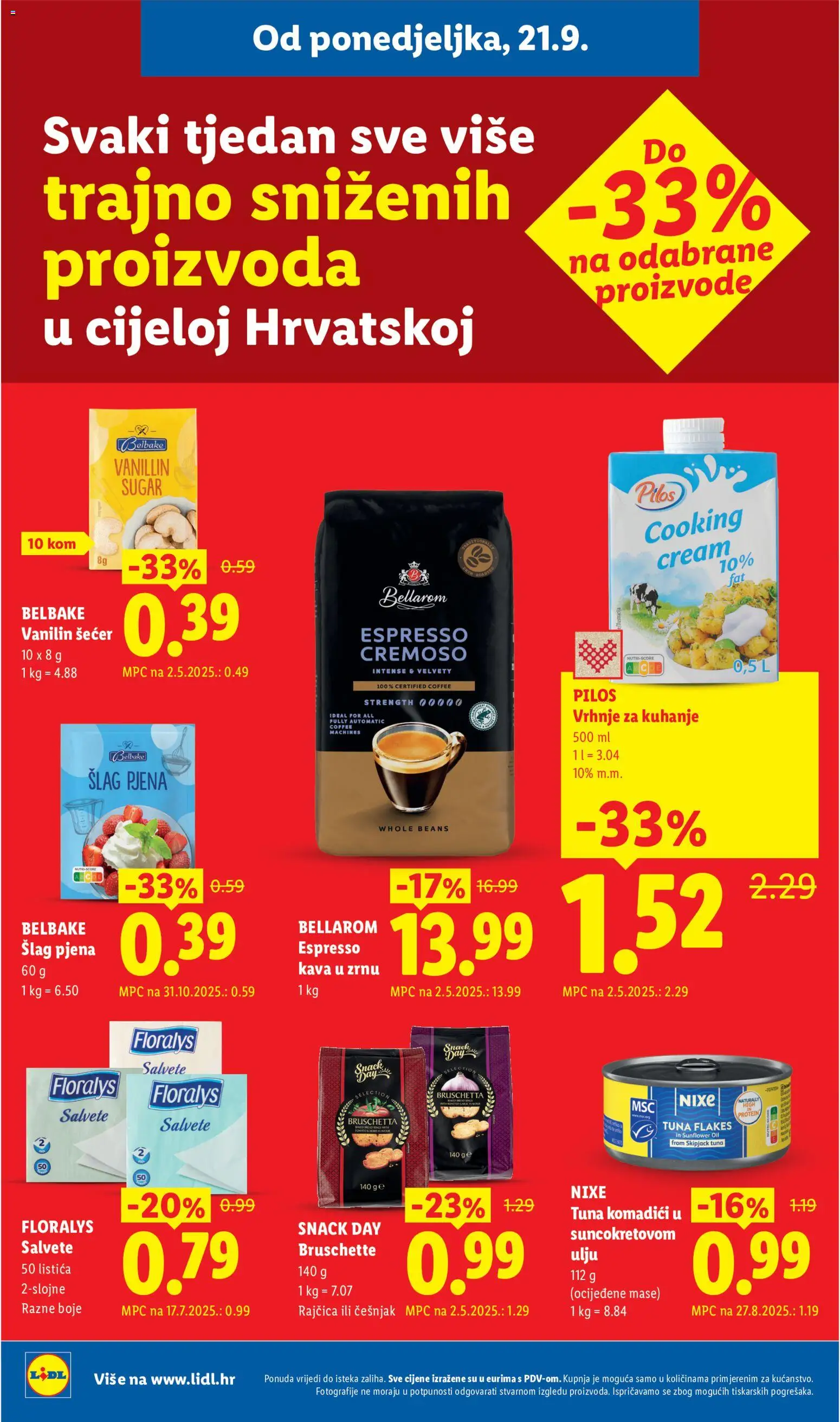 Lidl katalog | vrijedi od 28.09.2026 | Stranica: 4 | Proizvodi: Kava, Salvete, Pjena, Šećer
