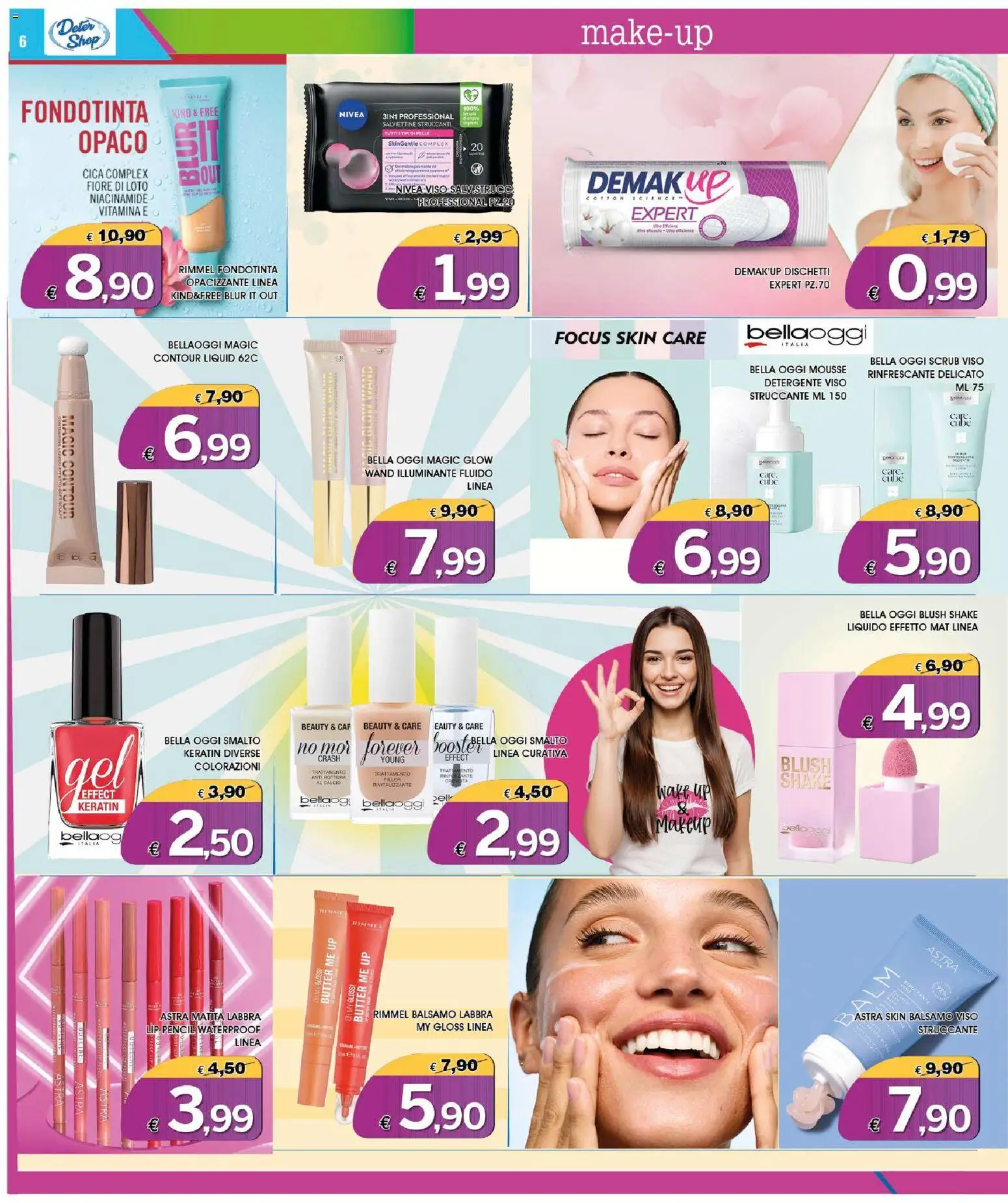 Volantino Deter Shop del 01.06.2026 | Pagina: 6 | Prodotti: Illuminante, Fondotinta, Scrub, Blush