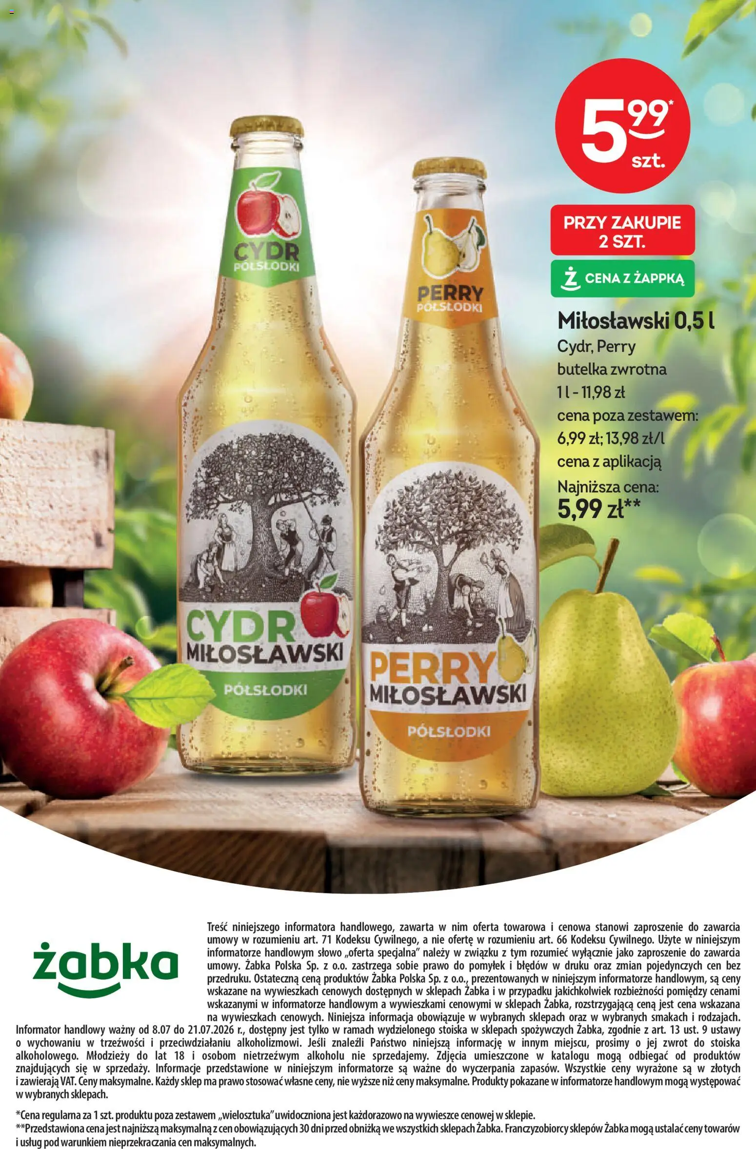 Żabka gazetka - Katalog win od 08.07.2026 | Strona: 22 | Produkty: Cydr