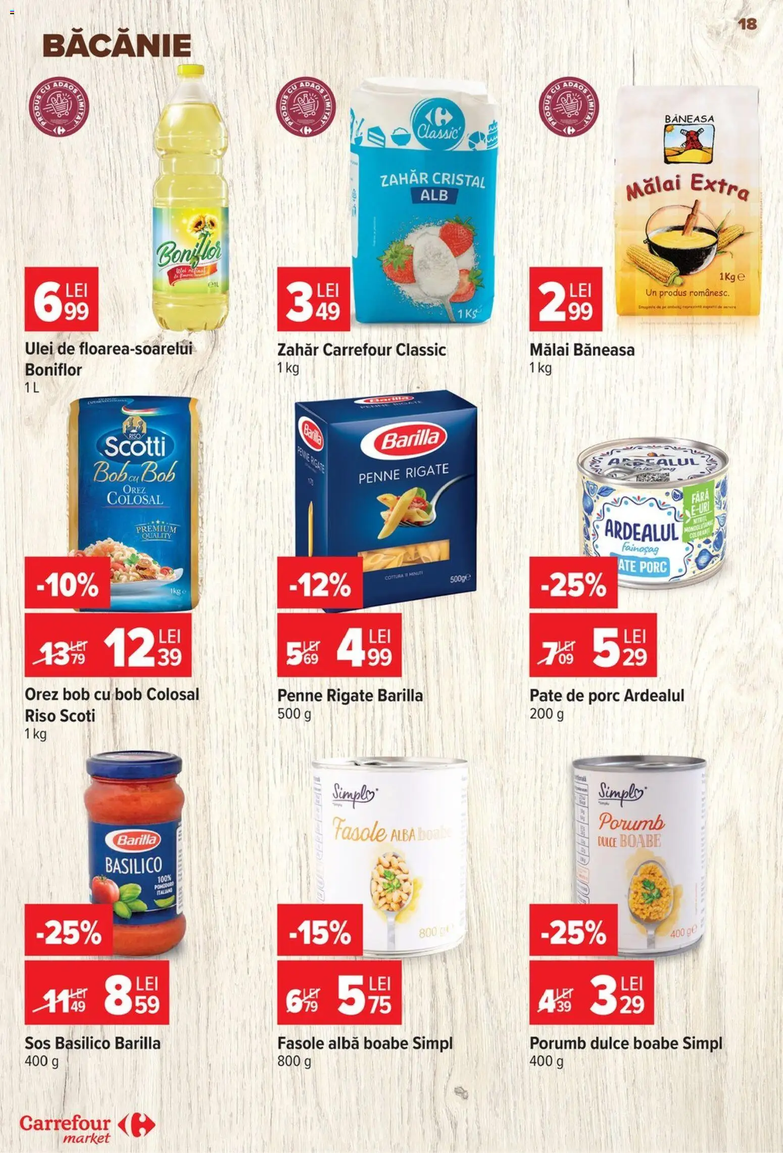 Noul catalog Carrefour – valabil de la 17.06.2026 | Pagină: 17 | Produse: Pate, Orez, Fasole albă, Sos