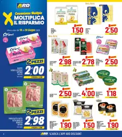Anteprima del volantino ARD Discount volantino valido a partire dal 18.06.2026 | Pagina: 4 | Prodotti: Burro, Panzerotti, Parmigiano, Terra