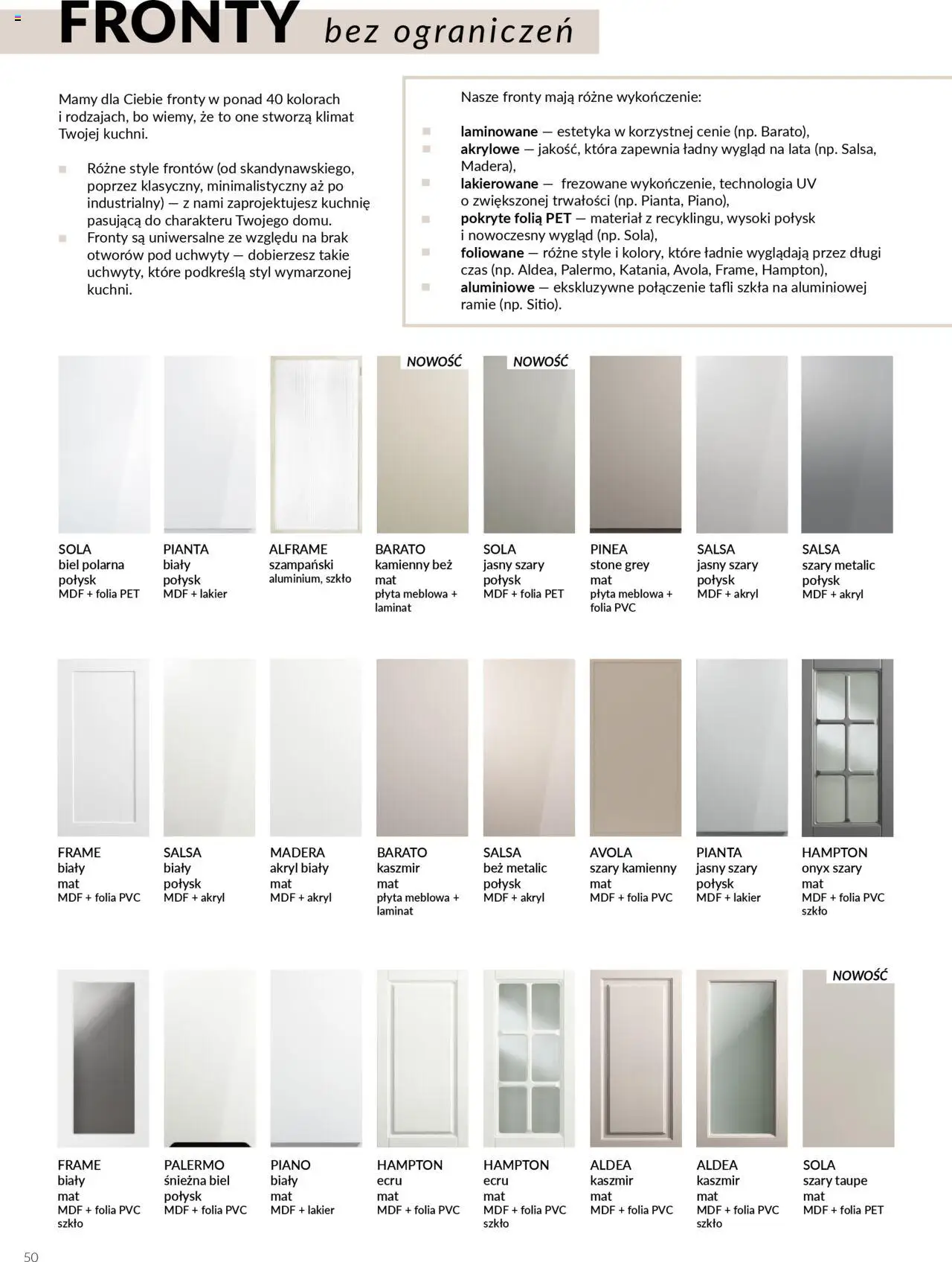 Salony Agata Gazetka - Kuchnie Qubik od 21.03.2025 | Strona: 50 | Produkty: Folia