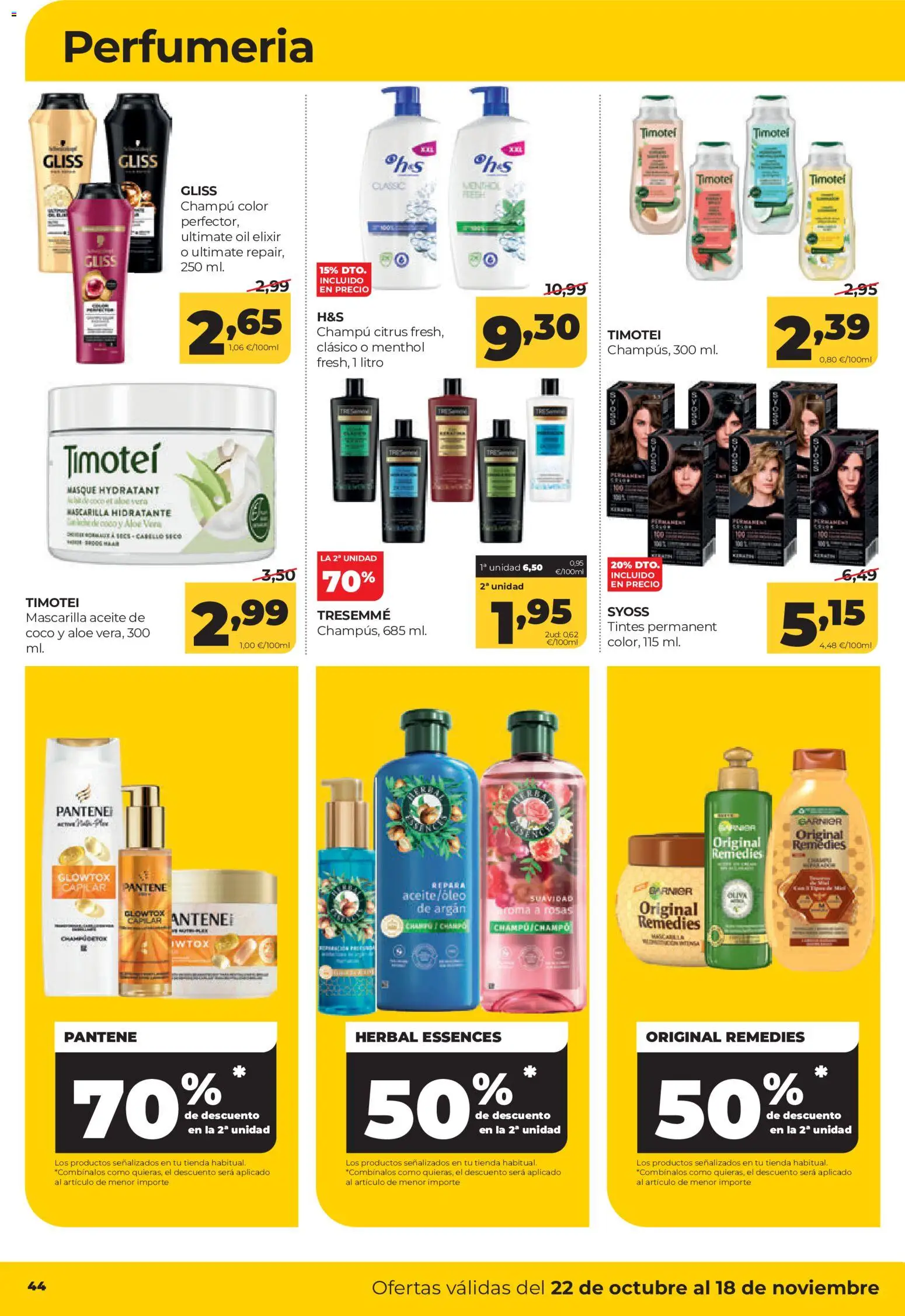 Alimerka folleto Asturias │ válido desde el 22/10/2026 | Página: 46 | Productos: Champú, Aceite, Coco, Aloe Vera
