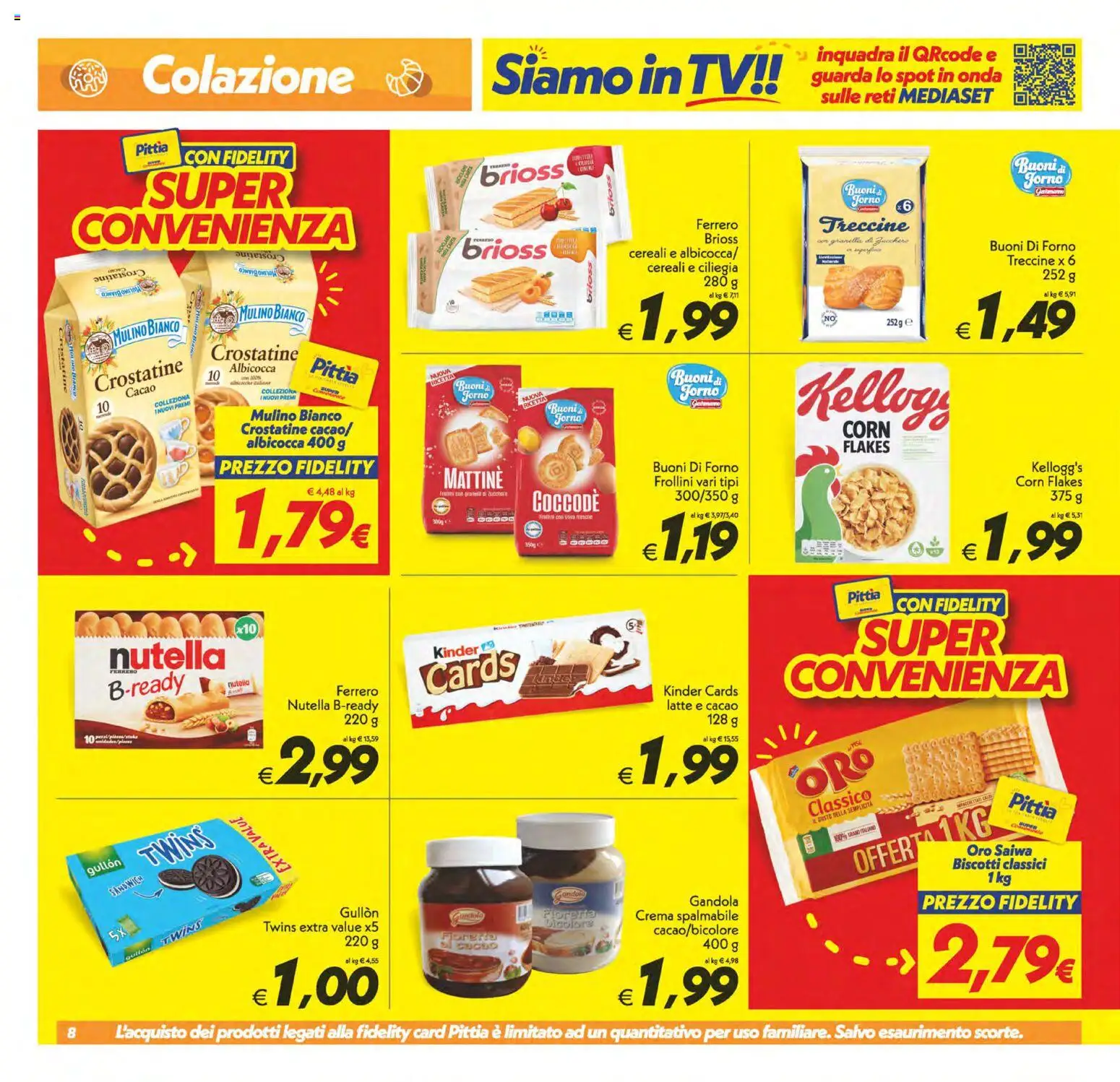 Volantino SuperConveniente del 09.06.2026 | Pagina: 8 | Prodotti: Cereali, Latte, Nutella, Cacao